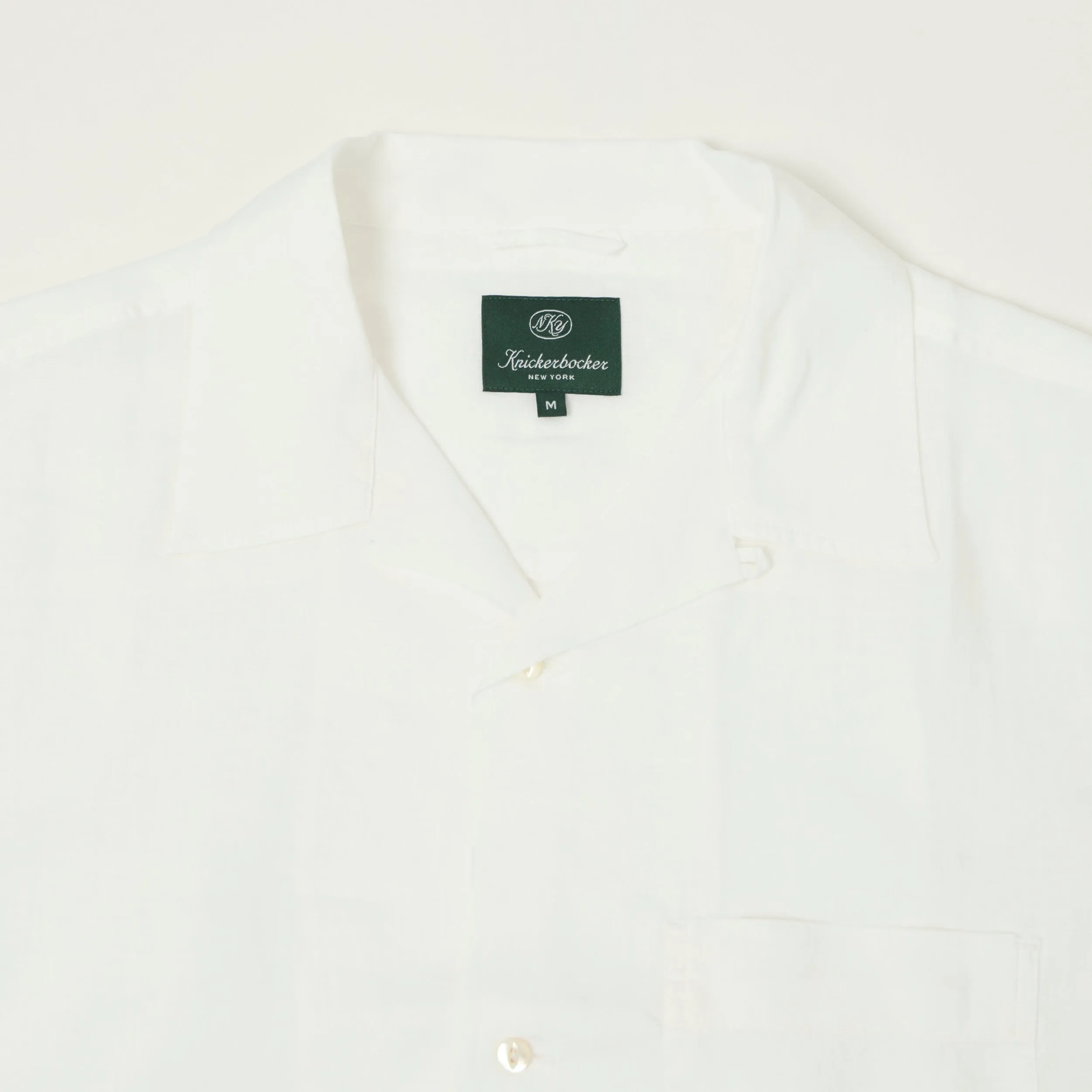 Knickerbocker 'Marina' Linen Camp Shirt - White sold by Son of a Stag product image thumbnail 2