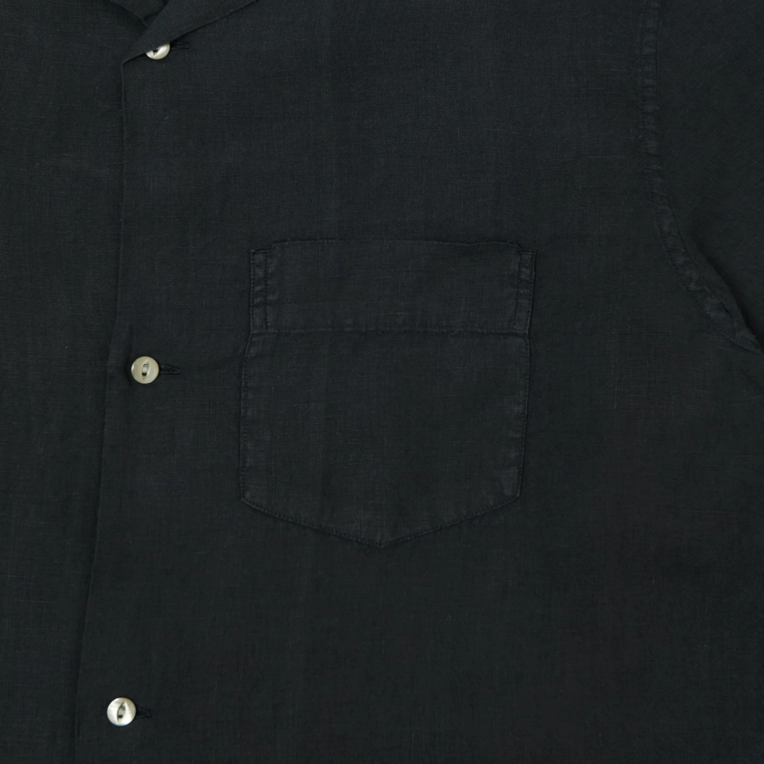 Knickerbocker 'Marina' Linen Camp Shirt - Black sold by Son of a Stag product image thumbnail 5