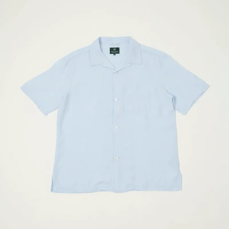 Knickerbocker 'Marina' Linen Camp Shirt - Sky made by Knickerbocker