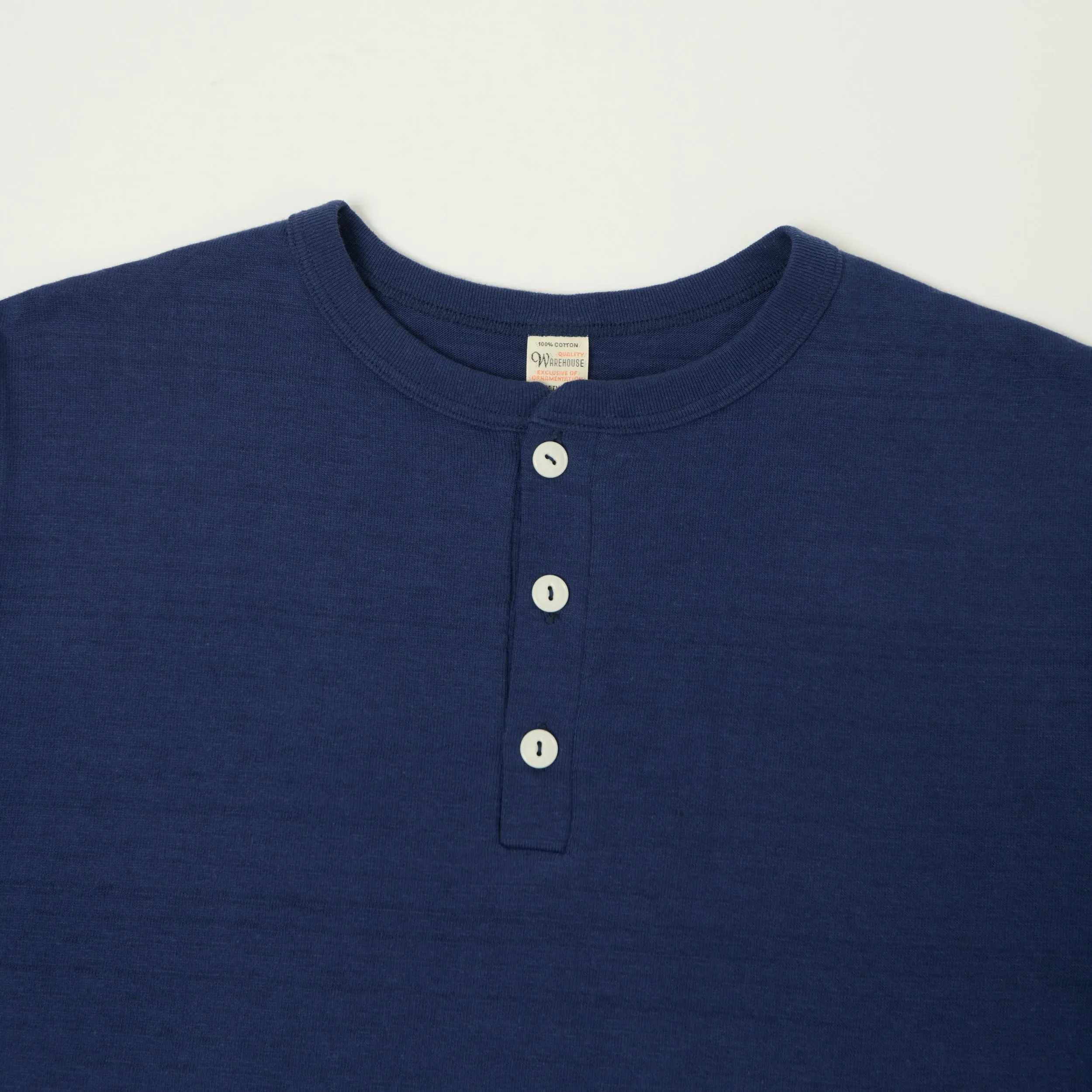 Warehouse & Co 5907 Long Sleeve Henley - Navy sold by Son of a Stag product image thumbnail 2