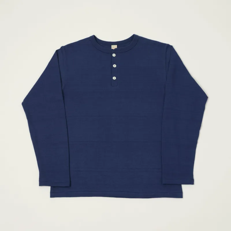 Warehouse & Co 5907 Long Sleeve Henley - Navy made by WAREHOUSE & CO.