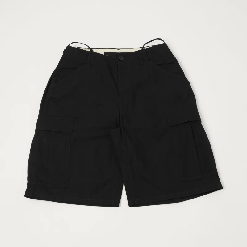 Nanamica Ripstock Cargo Shorts - Black made by Nanamica