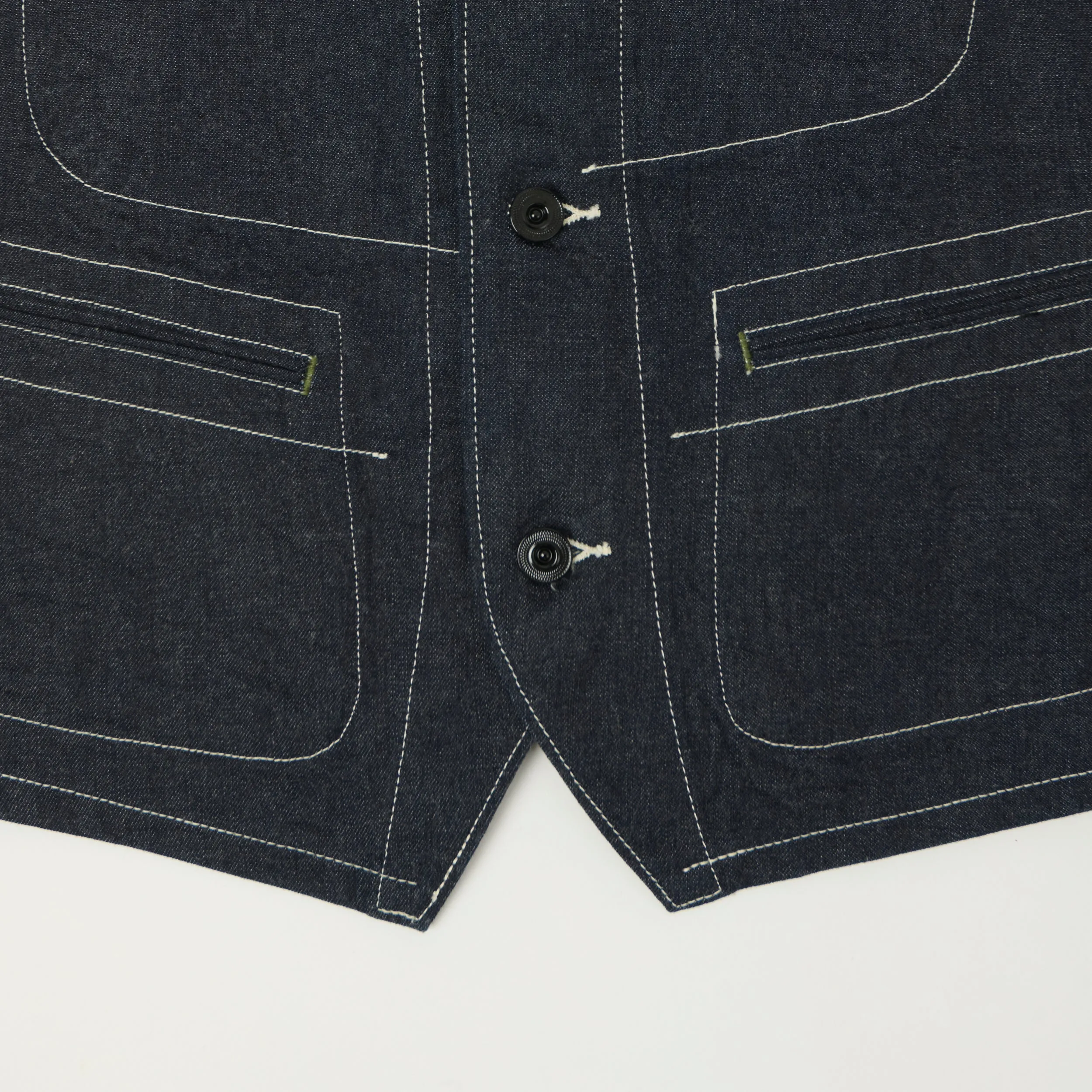 Sugar Cane 11oz Denim Work Vest - One Wash sold by Son of a Stag product image thumbnail 4