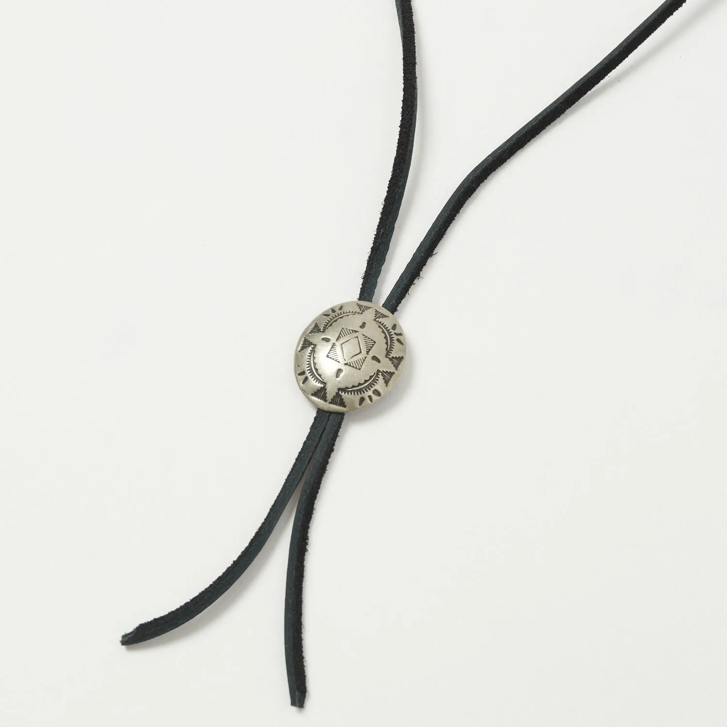 Yuketen Leather Bolo Tie w/Concho - Black sold by Son of a Stag product image thumbnail 3