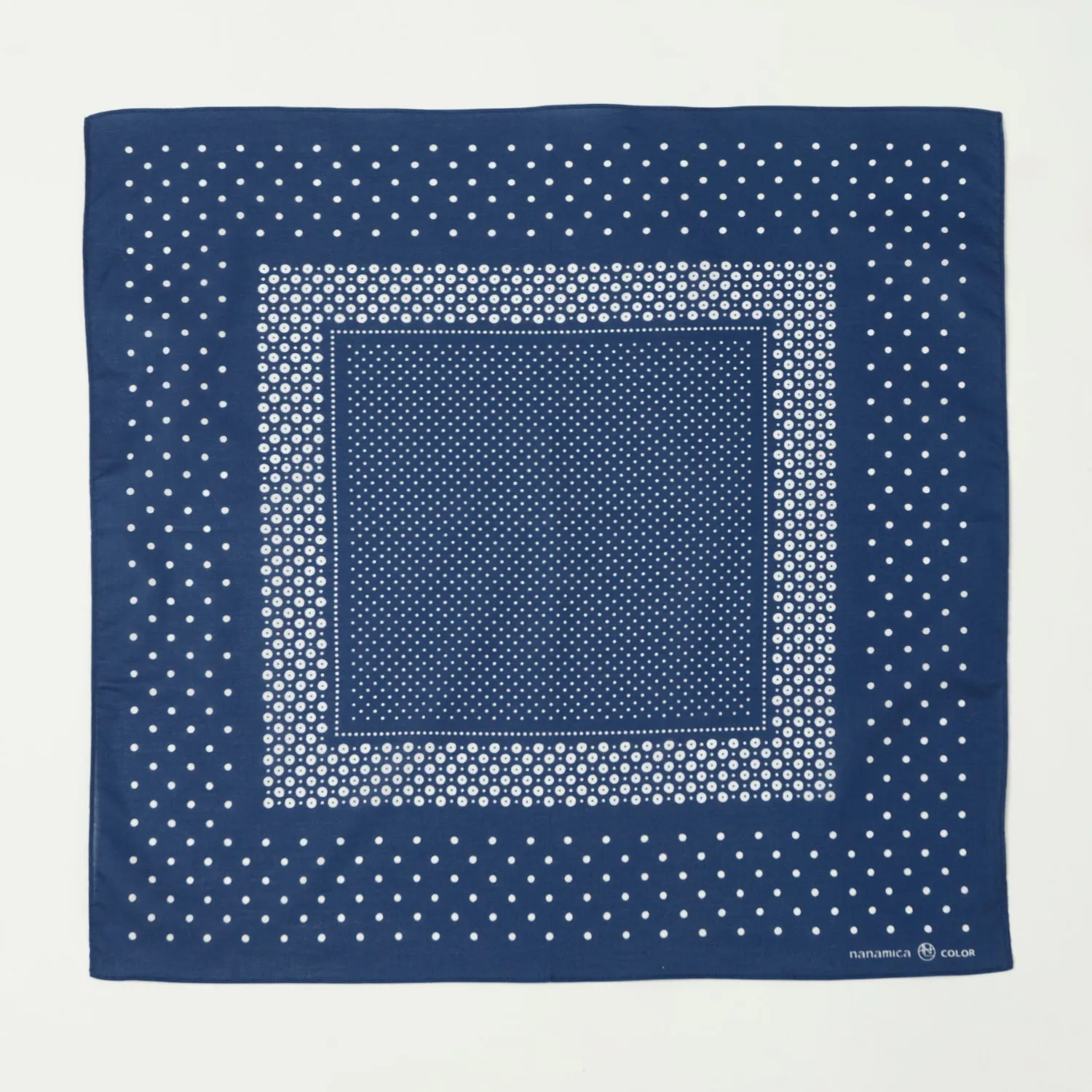 Nanamica Dot Pattern Bandana - Navy sold by Son of a Stag