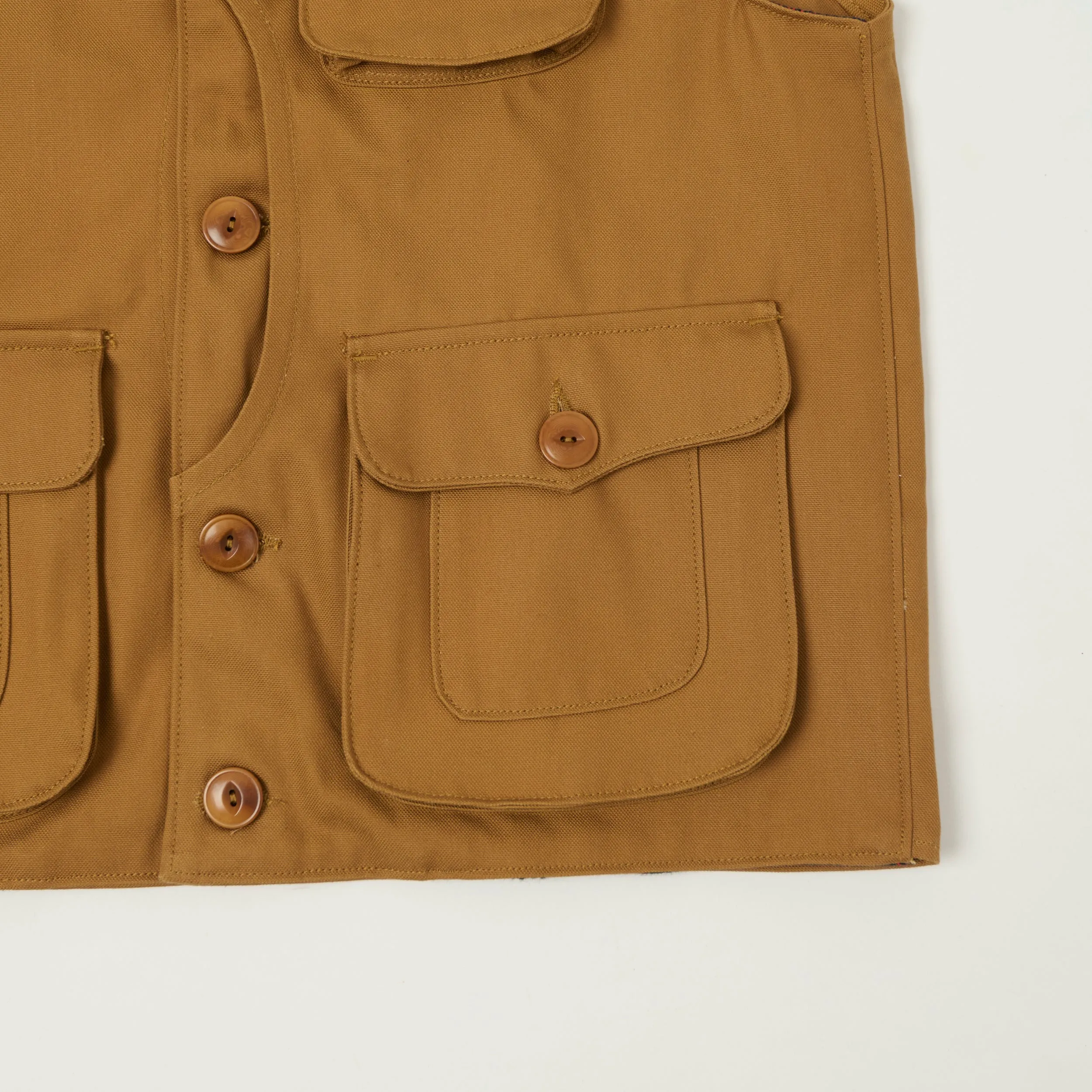 Freenote Cloth 'Keynot' Duck Canvas Hunting Vest - Brown sold by Son of a Stag product image thumbnail 3