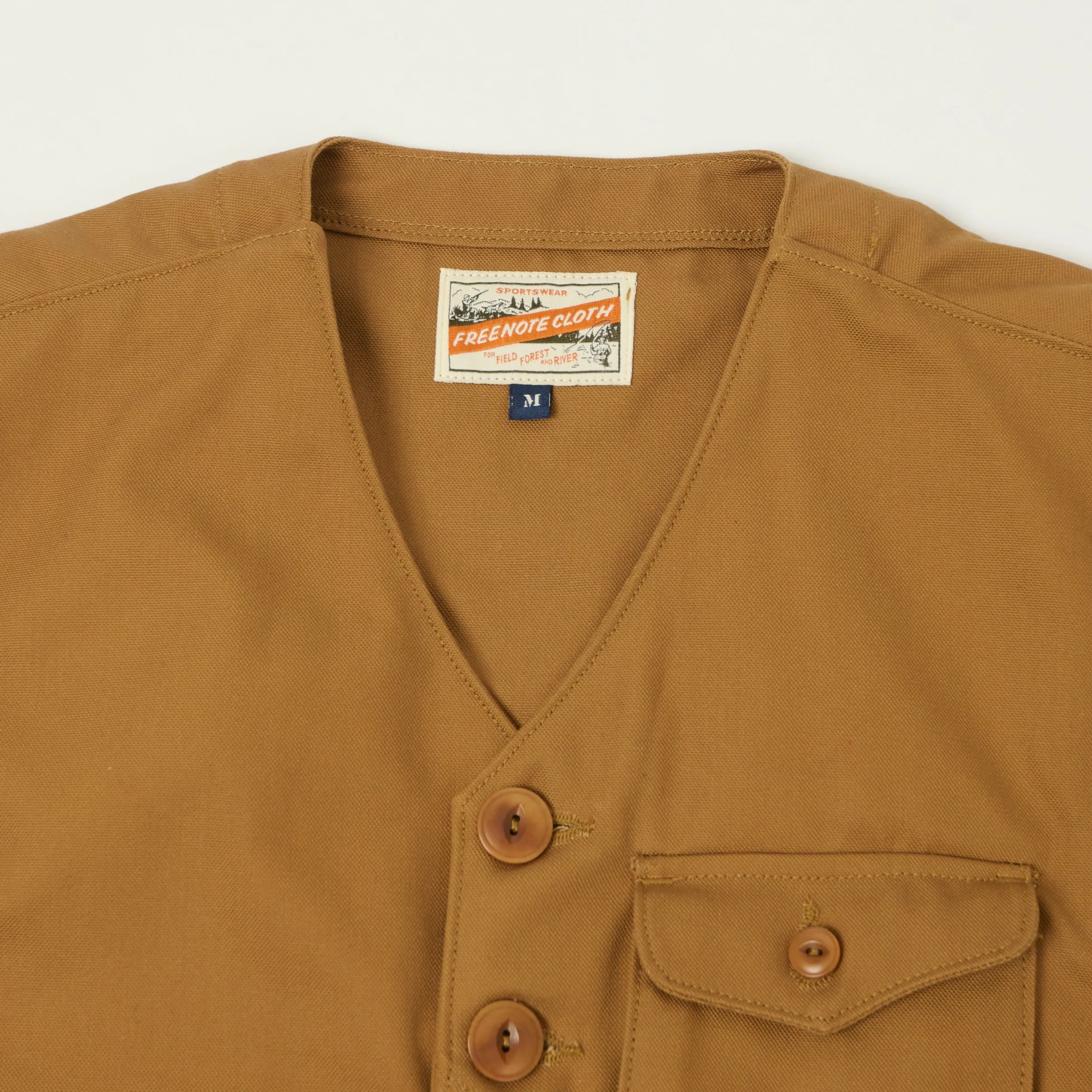 Freenote Cloth 'Keynot' Duck Canvas Hunting Vest - Brown sold by Son of a Stag product image thumbnail 2