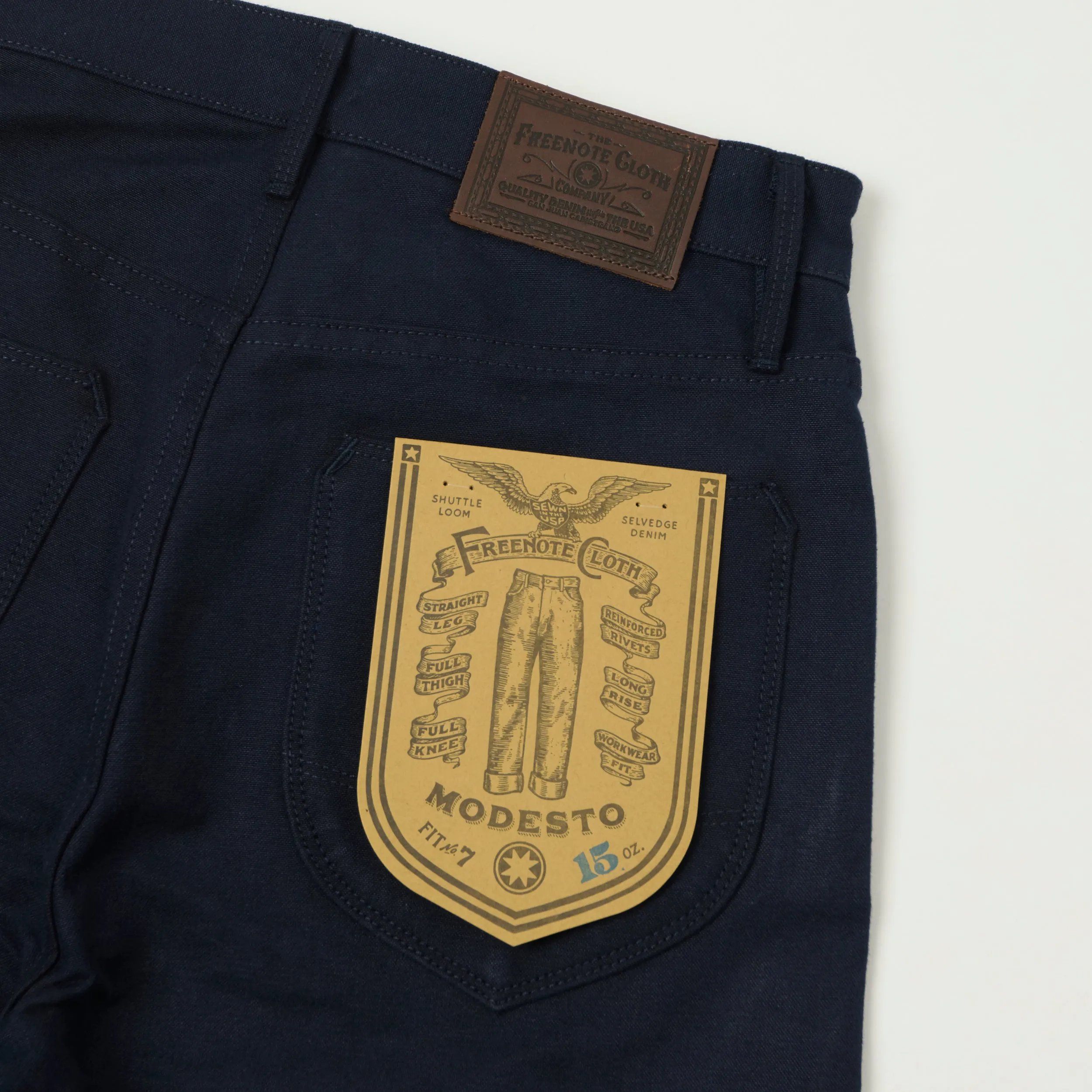 Freenote Cloth 'Modesto' 15oz Duck Canvas Trouser - Navy sold by Son of a Stag product image thumbnail 2