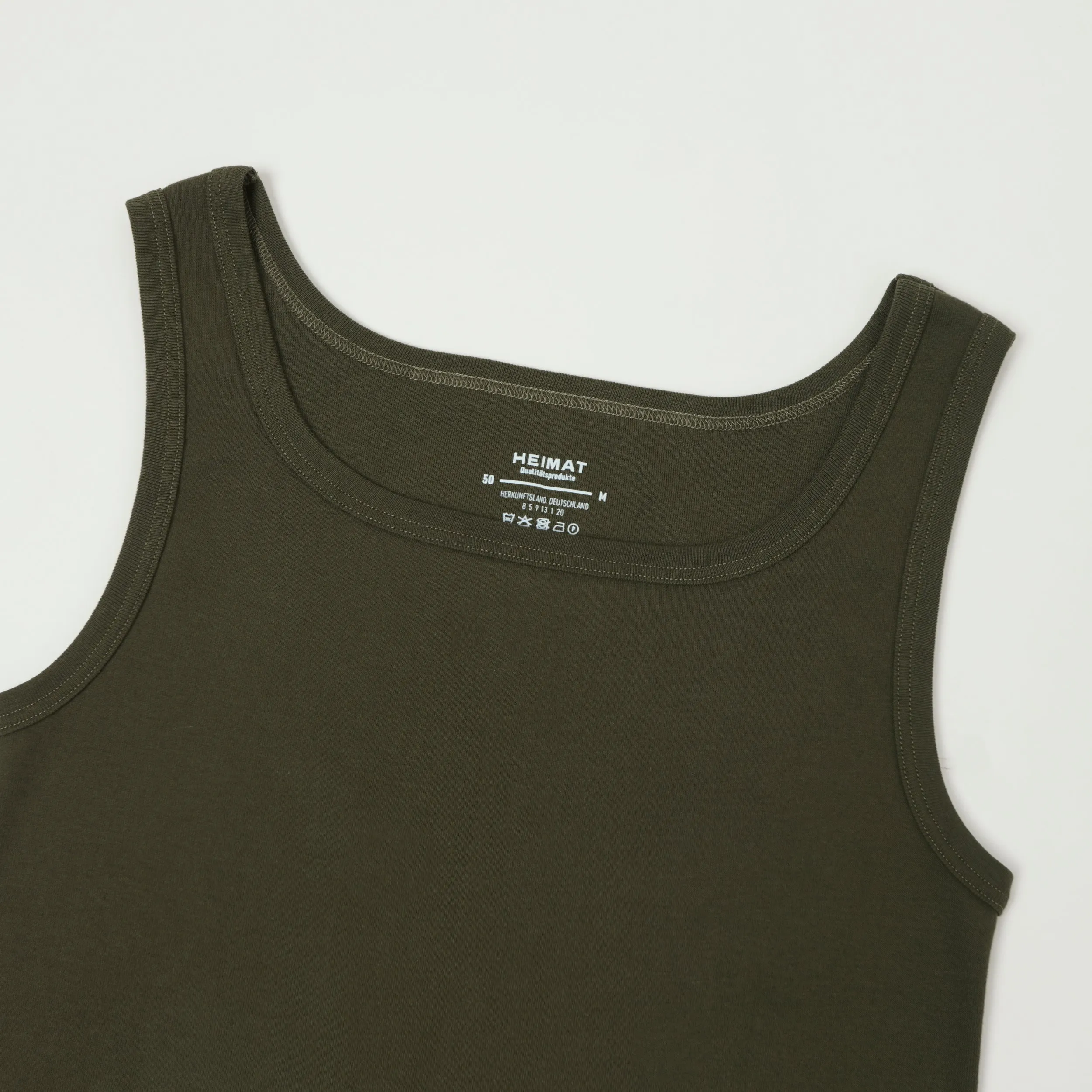 Heimat Fine Ribbed Vest - Military Green sold by Son of a Stag product image thumbnail 2