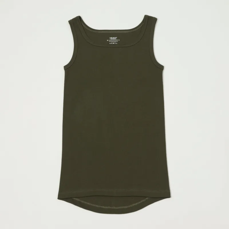Heimat Fine Ribbed Vest - Military Green made by Son of a Stag