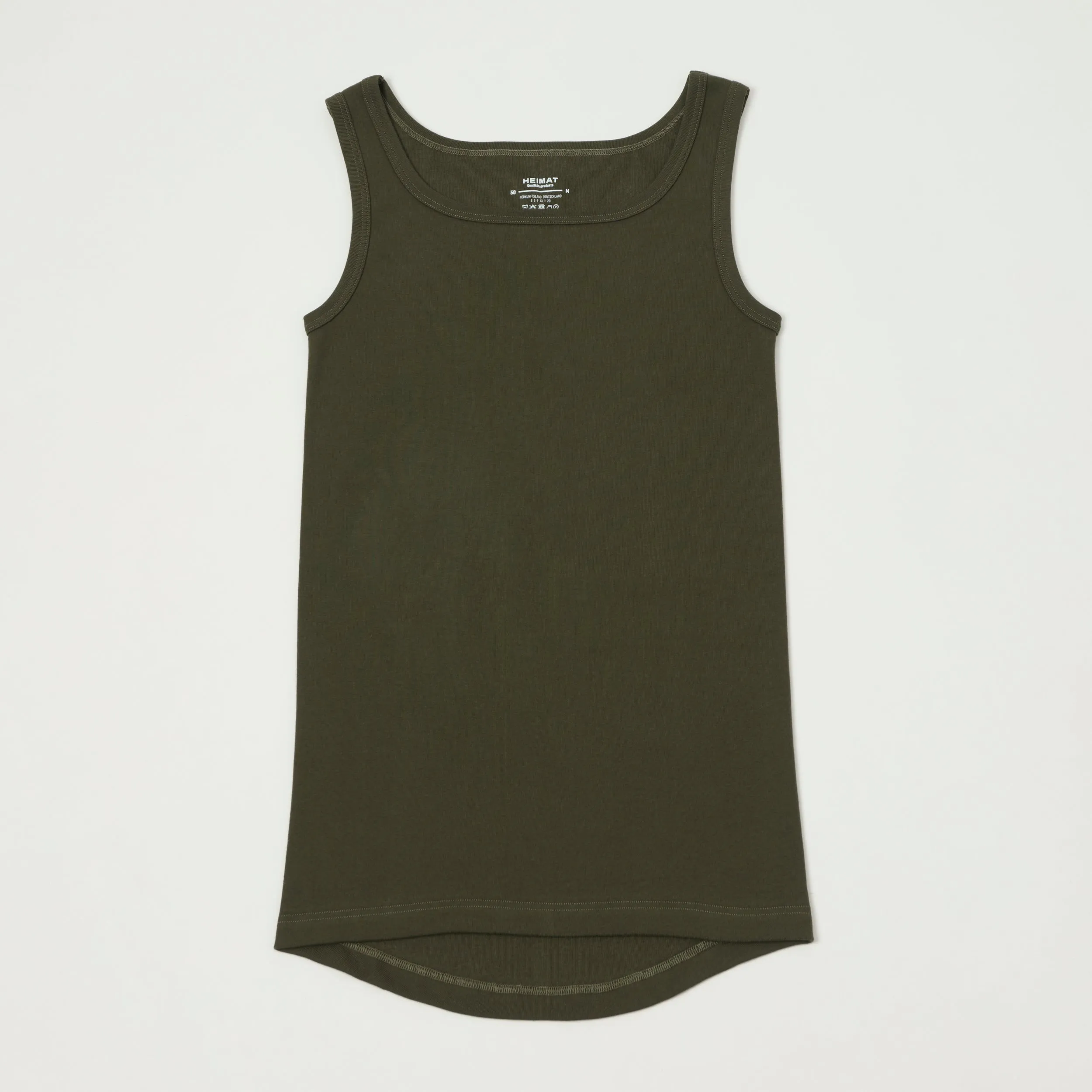 Heimat Fine Ribbed Vest - Military Green sold by Son of a Stag