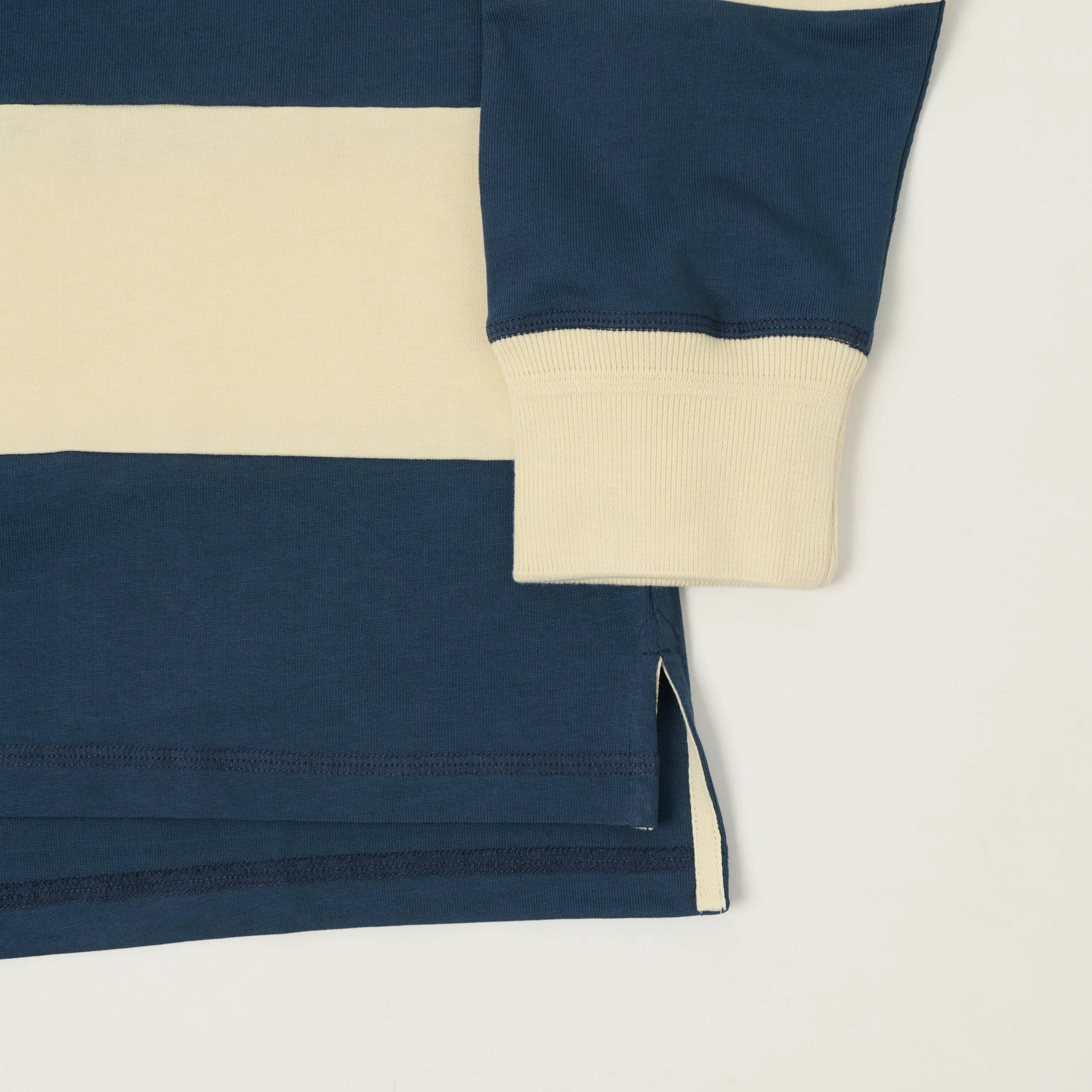 Heimat Raglan Sleeve Rugby Shirt - Trail Blue/Seashell sold by Son of a Stag product image thumbnail 3