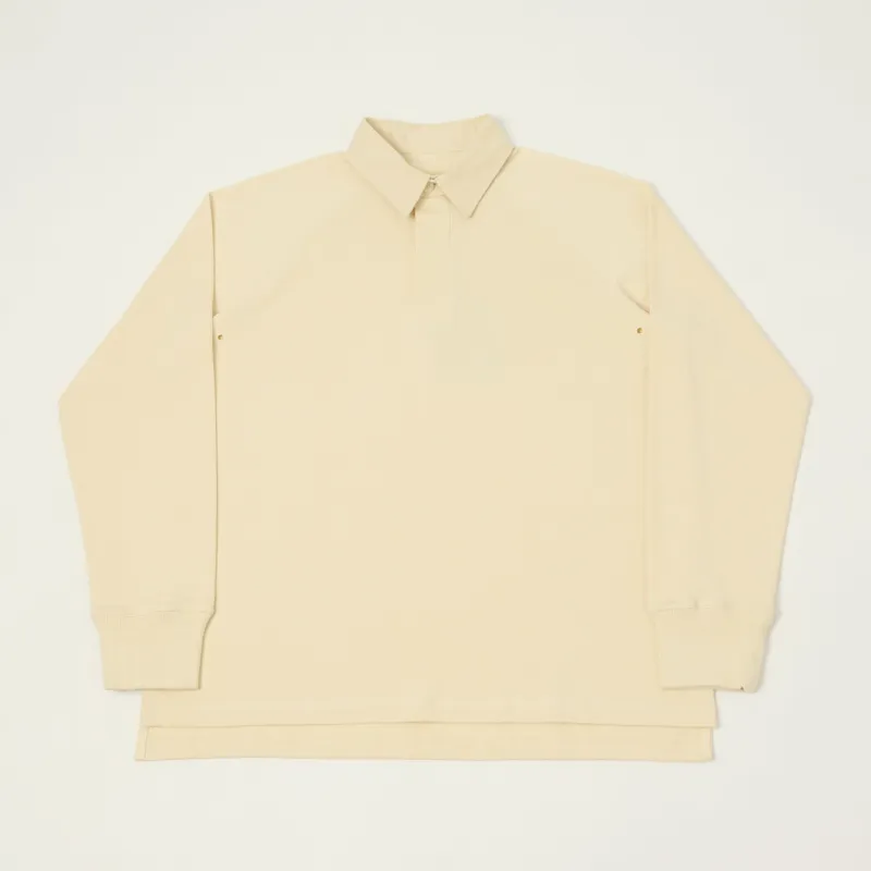 Heimat Raglan Sleeve Rugby Shirt - Seashell made by Son of a Stag
