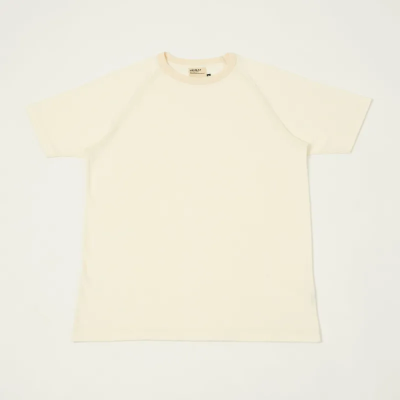 Heimat Raglan Sleeve Cotton Hemp T-Shirt - Seashell made by Son of a Stag