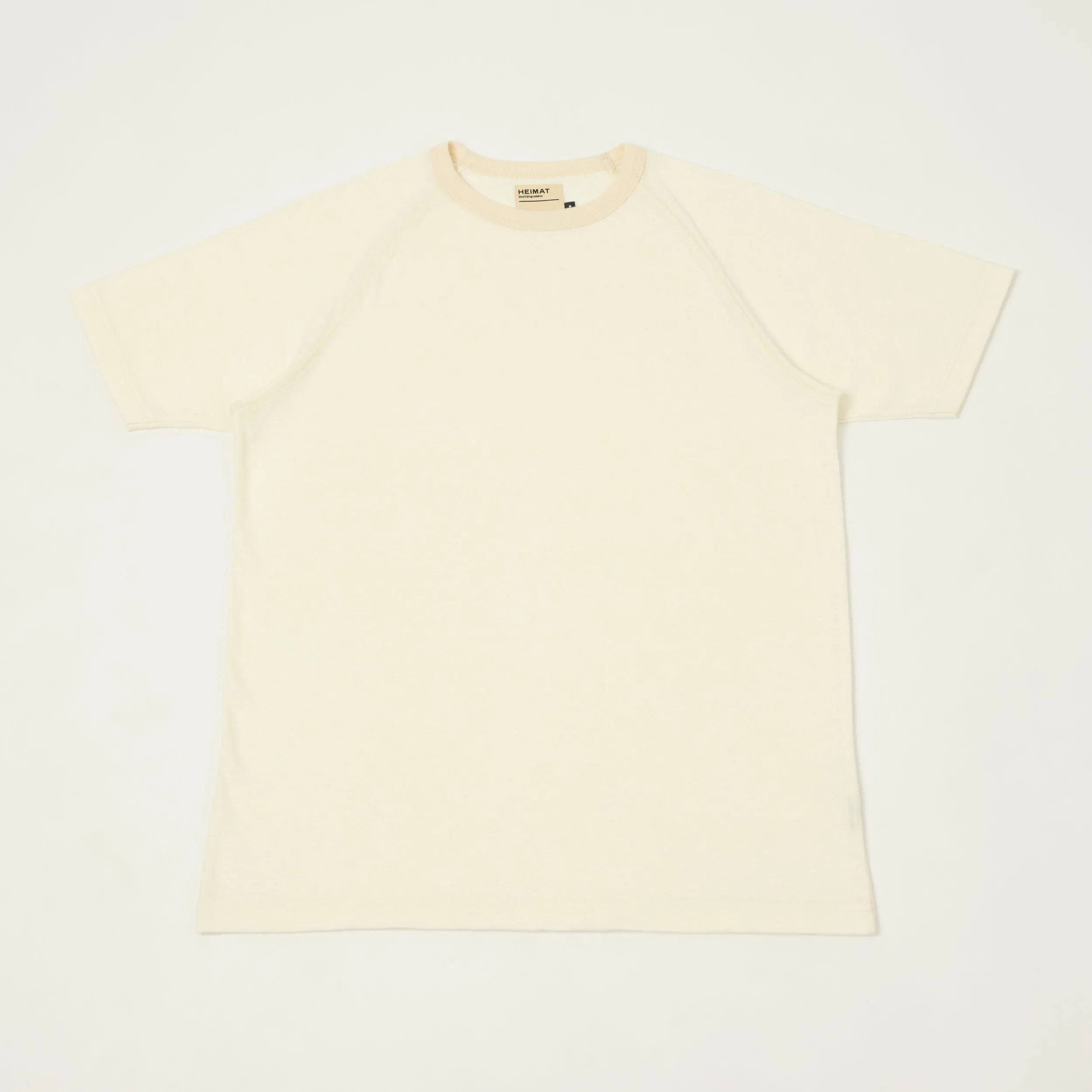Heimat Raglan Sleeve Cotton Hemp T-Shirt - Seashell sold by Son of a Stag