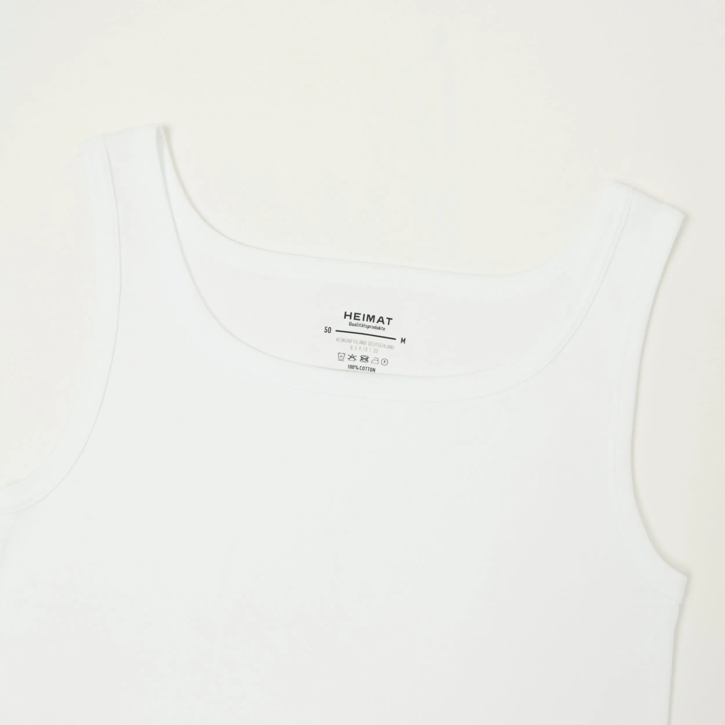 Heimat Fine Ribbed Vest - White sold by Son of a Stag product image thumbnail 2