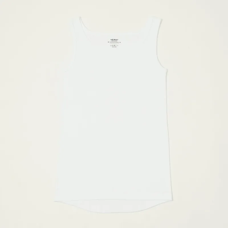 Heimat Fine Ribbed Vest - White made by Son of a Stag