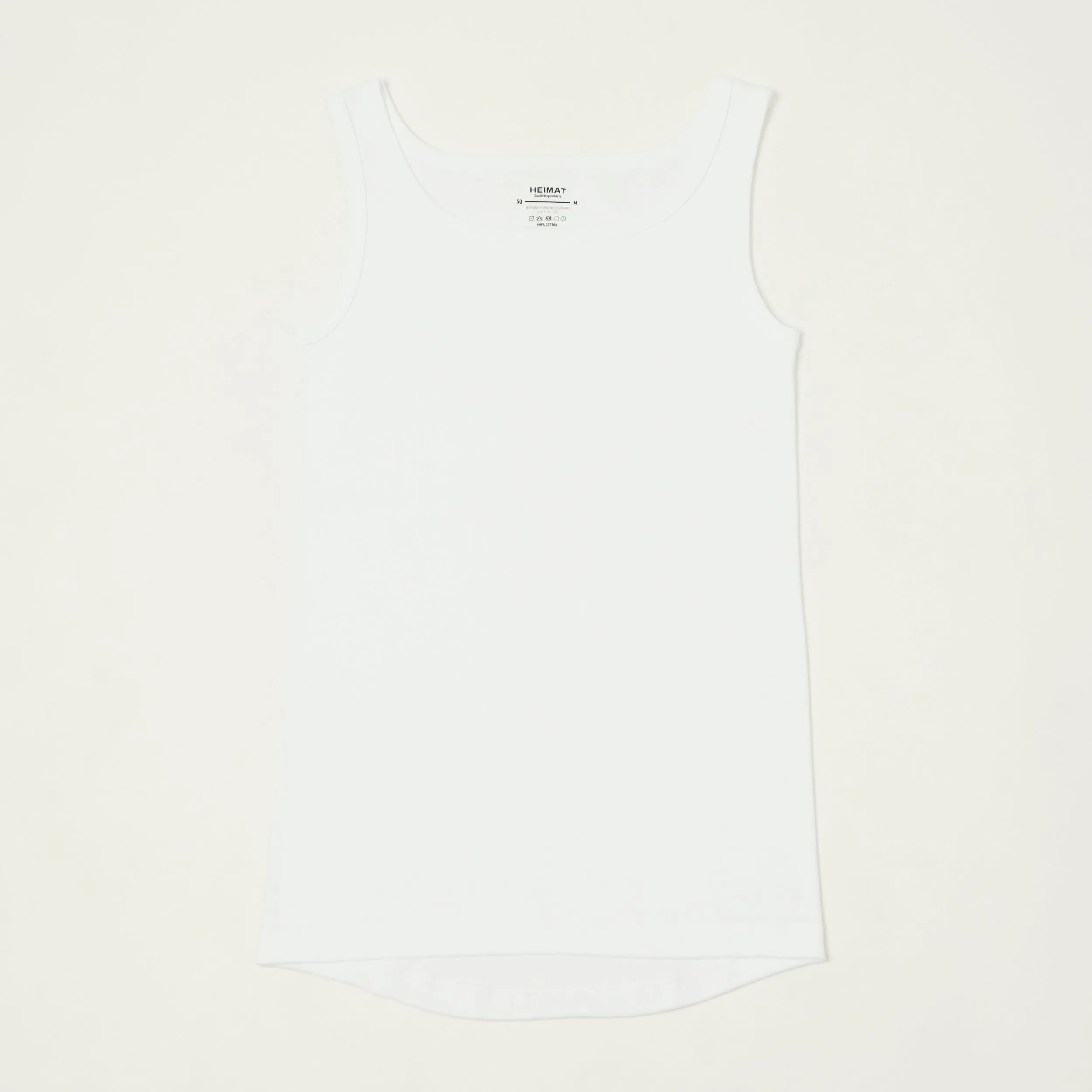 Heimat Fine Ribbed Vest - White sold by Son of a Stag