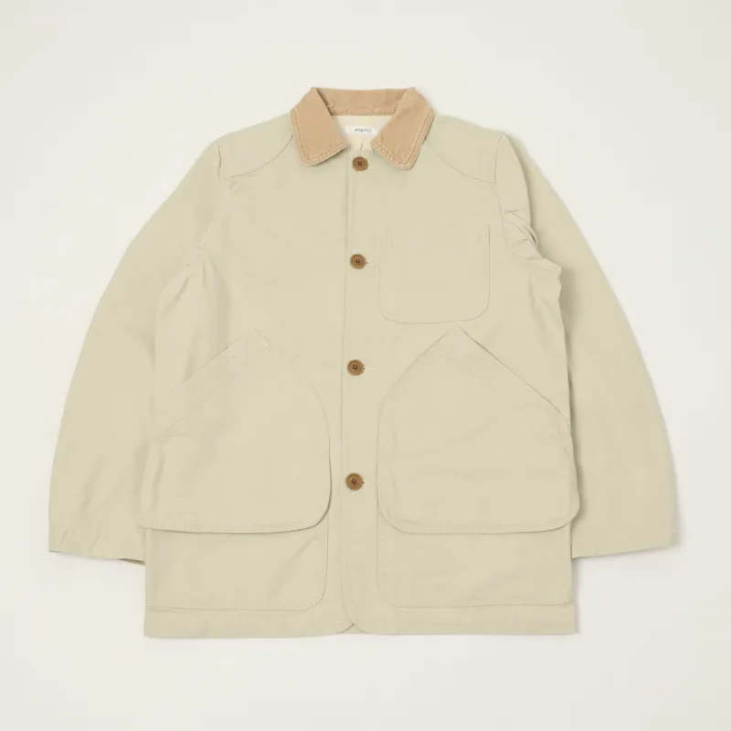Fujito Duck Canvas Hunting Jacket - Light Beige made by Fujito