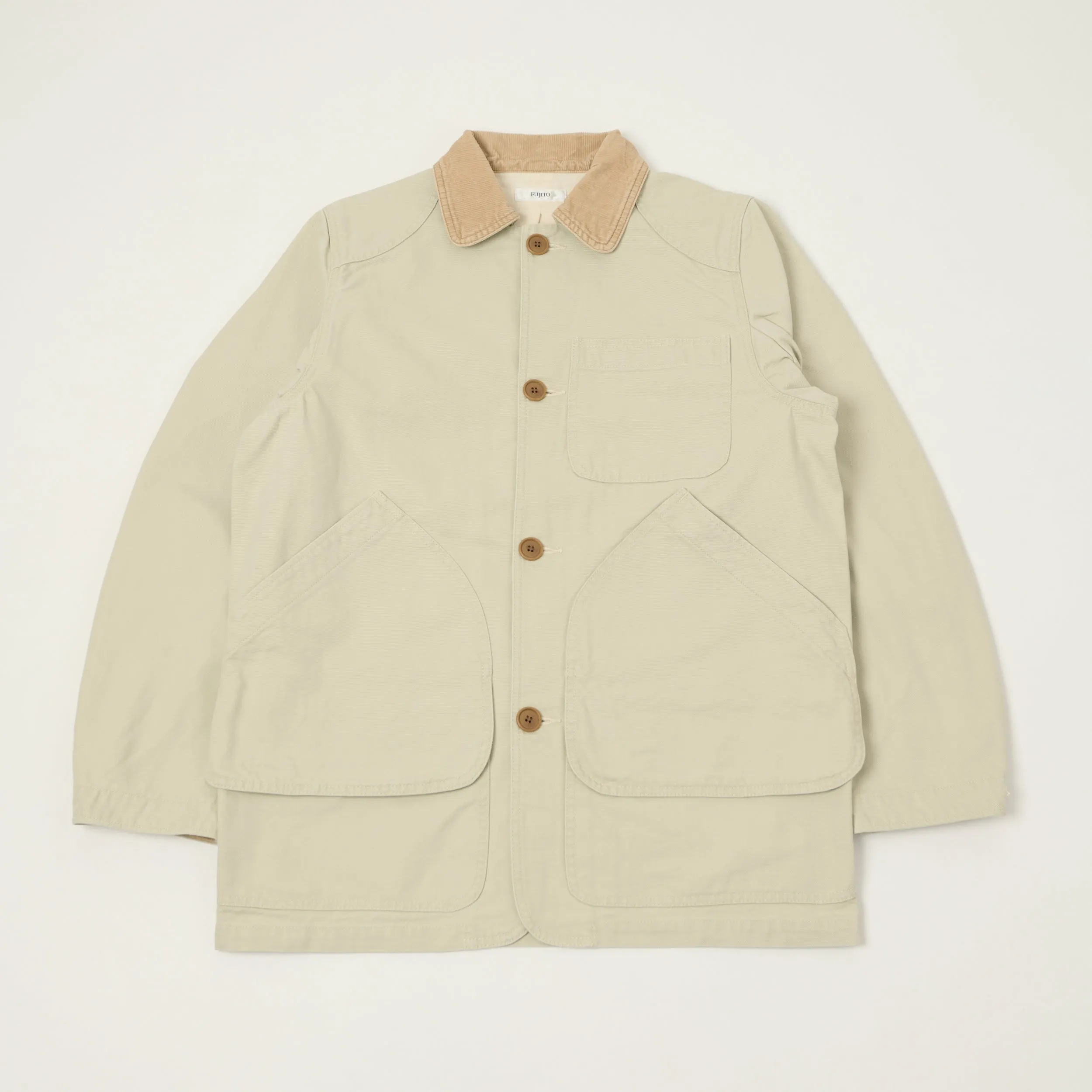 Fujito Duck Canvas Hunting Jacket - Light Beige sold by Son of a Stag
