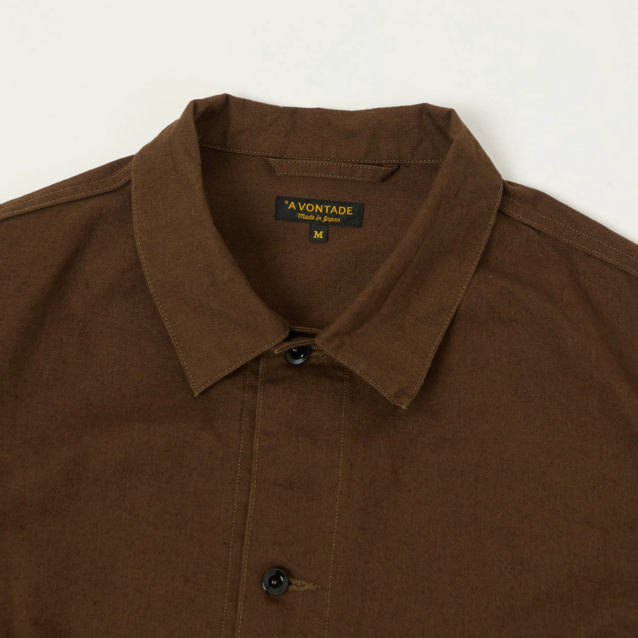 A Vontade Cotton/Hemp Coal Mine Blouse Jacket - Dark Brown sold by Son of a Stag product image thumbnail 2