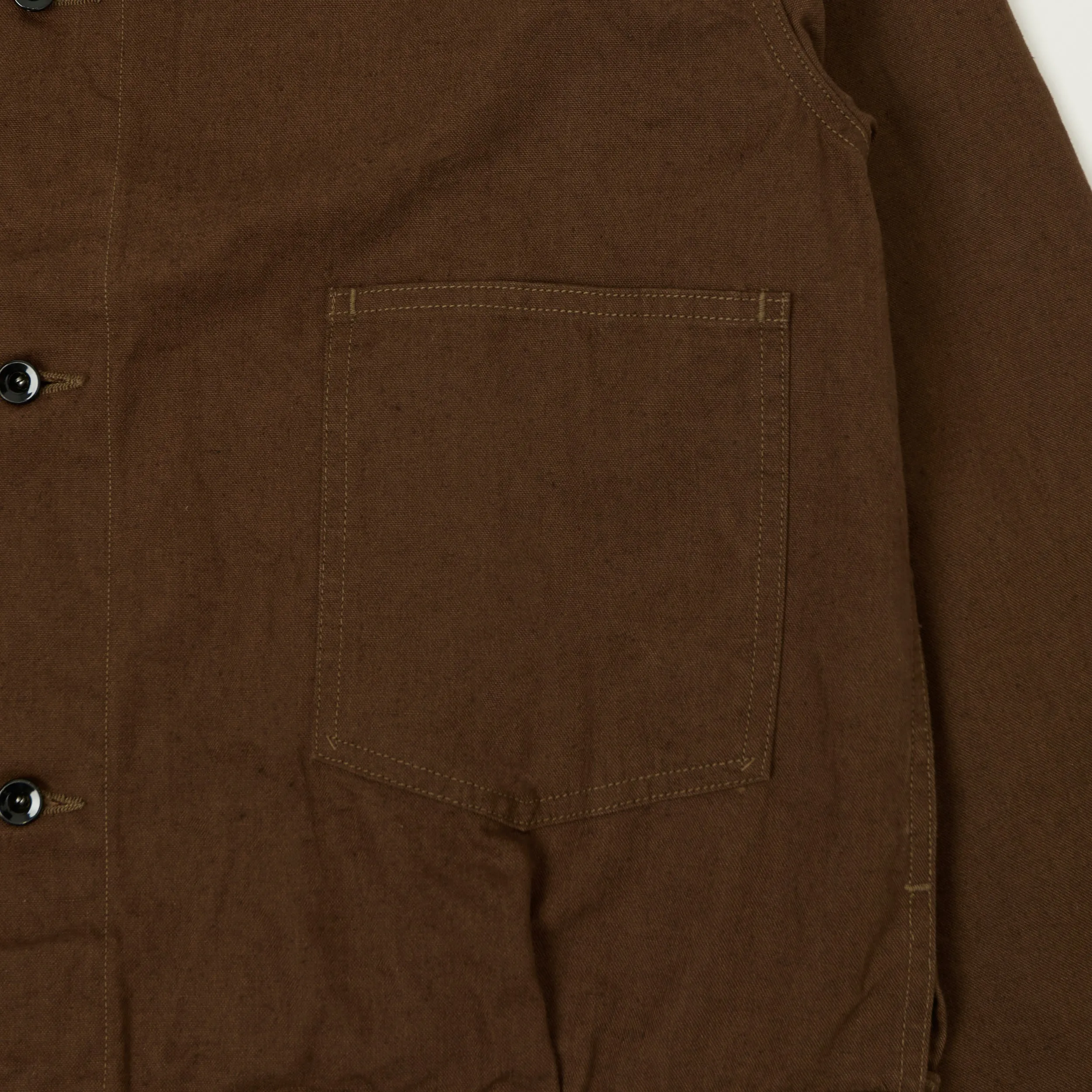 A Vontade Cotton/Hemp Coal Mine Blouse Jacket - Dark Brown sold by Son of a Stag product image thumbnail 3