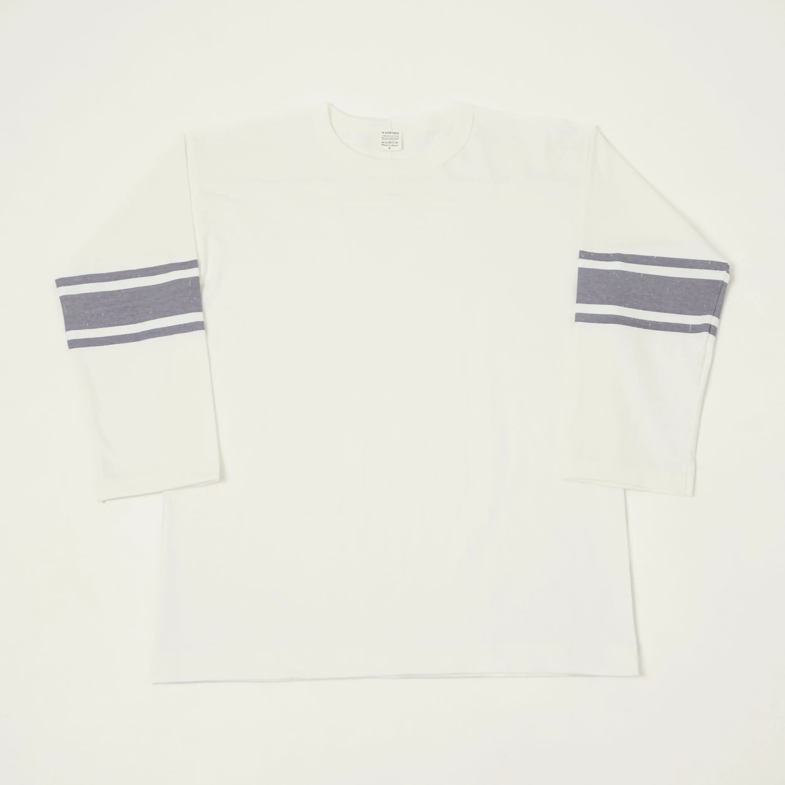 A Vontade Cropped Sleeve Football T-Shirt - White sold by Son of a Stag