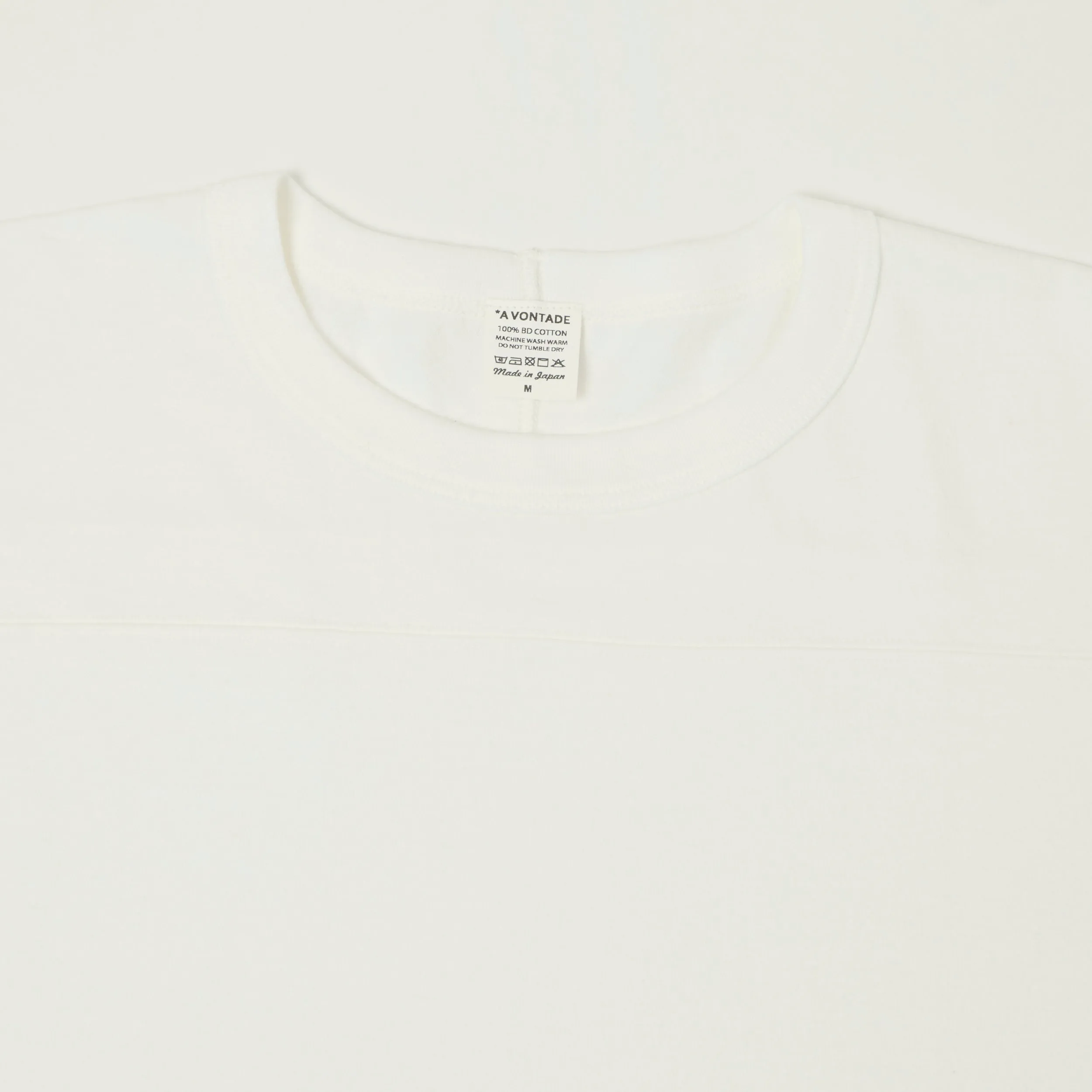 A Vontade Cropped Sleeve Football T-Shirt - White sold by Son of a Stag product image thumbnail 2