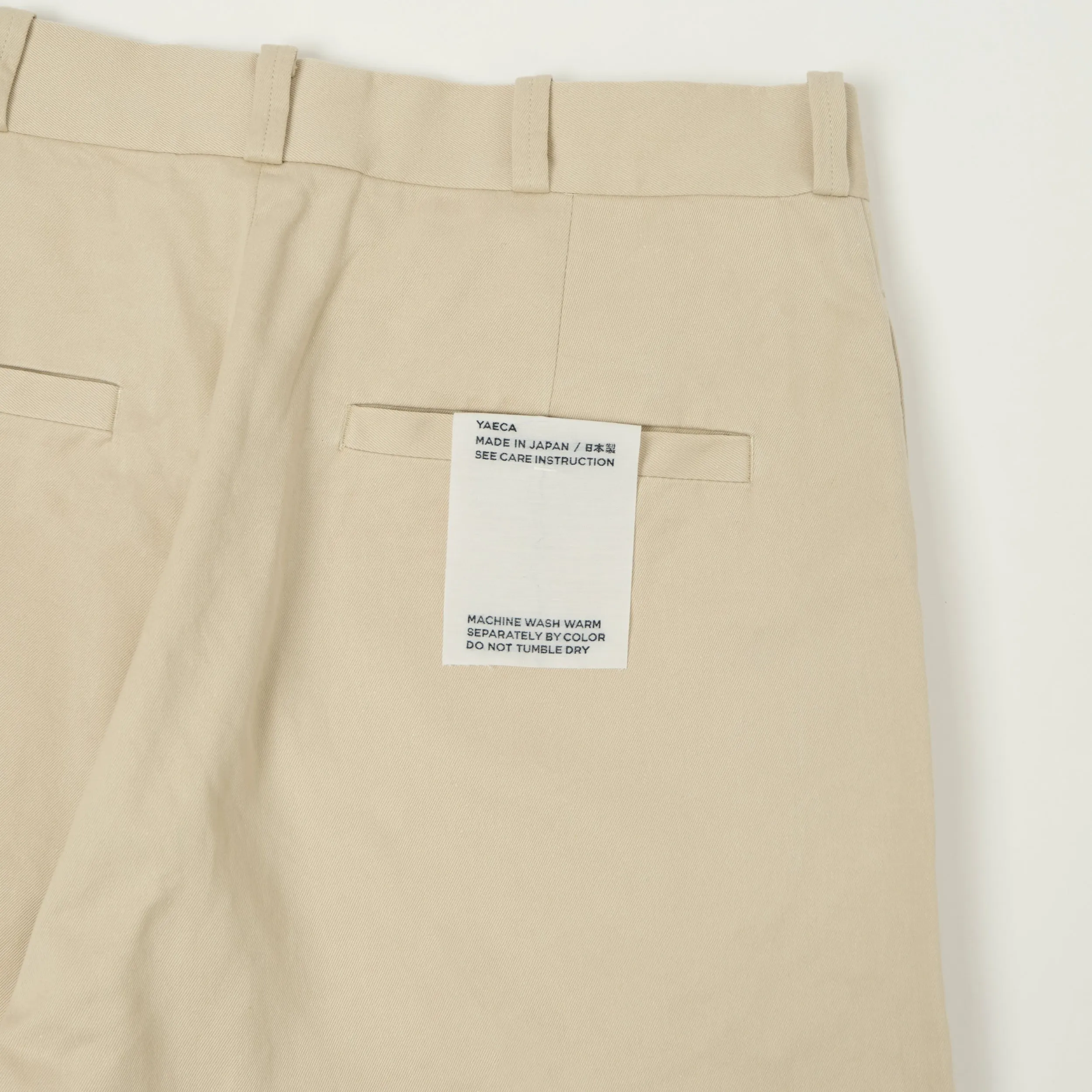 YAECA Wide Leg Classic Chino - Beige sold by Son of a Stag product image thumbnail 2