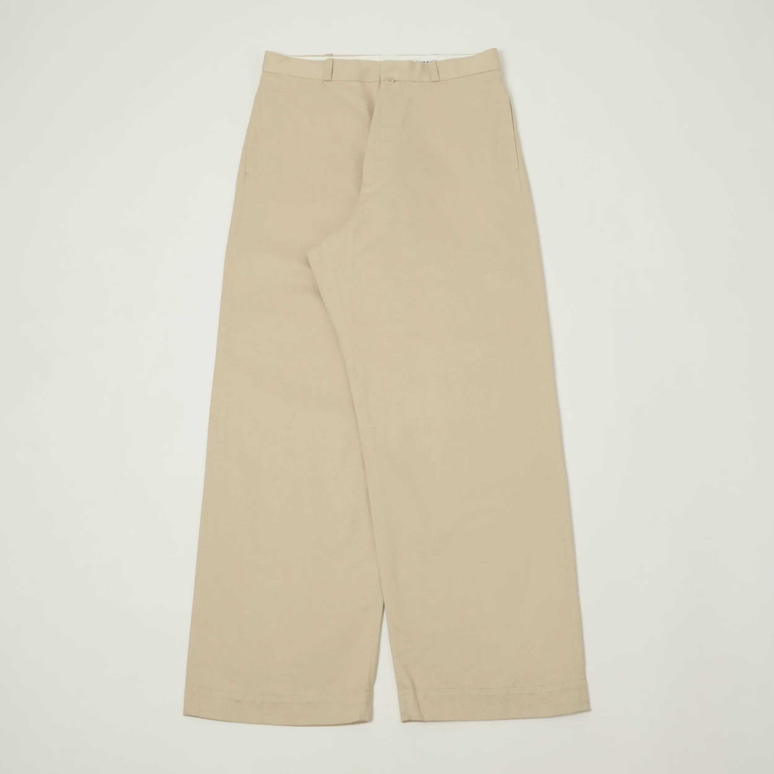 YAECA Wide Leg Classic Chino - Beige sold by Son of a Stag