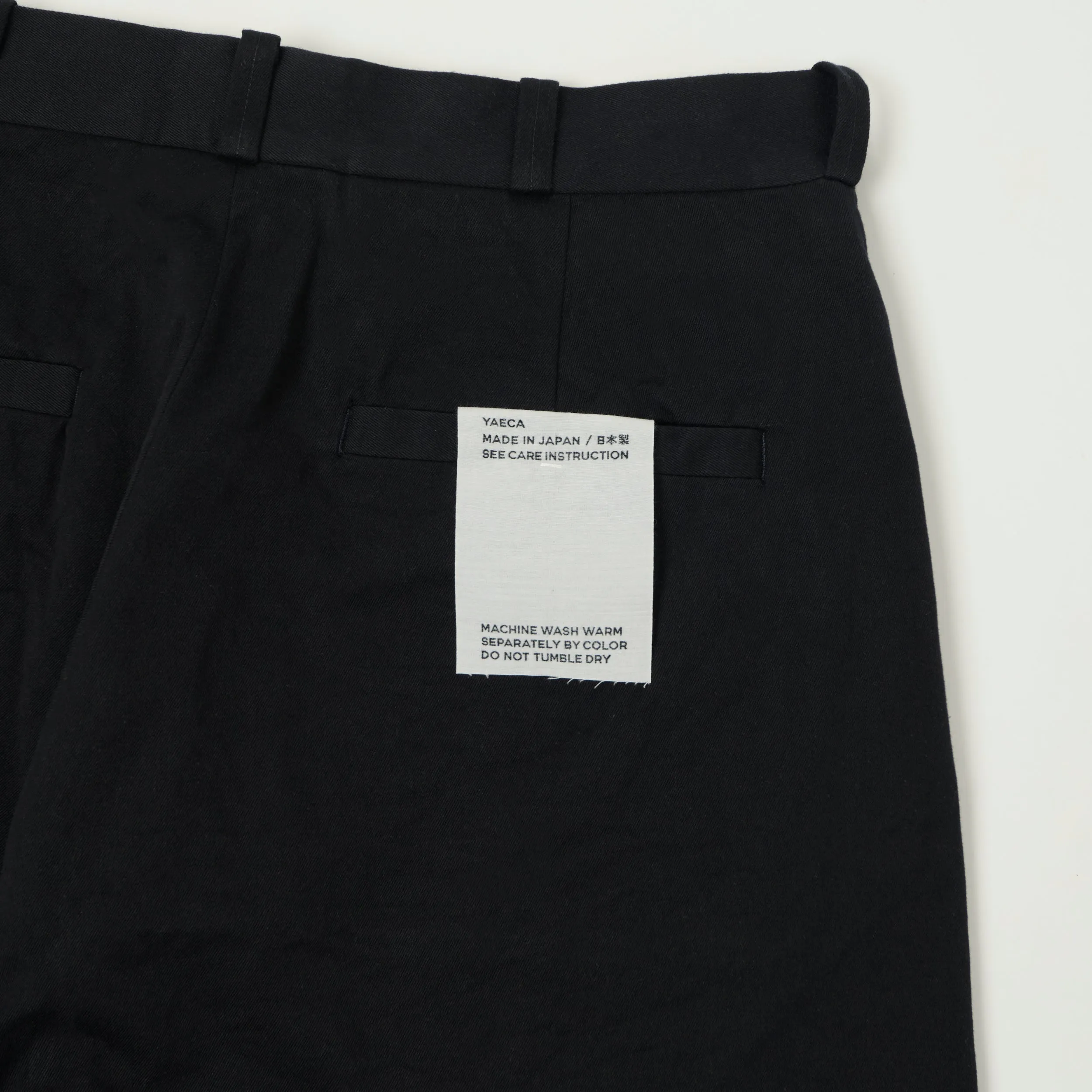 YAECA Wide Leg Classic Chino - Navy sold by Son of a Stag product image thumbnail 2