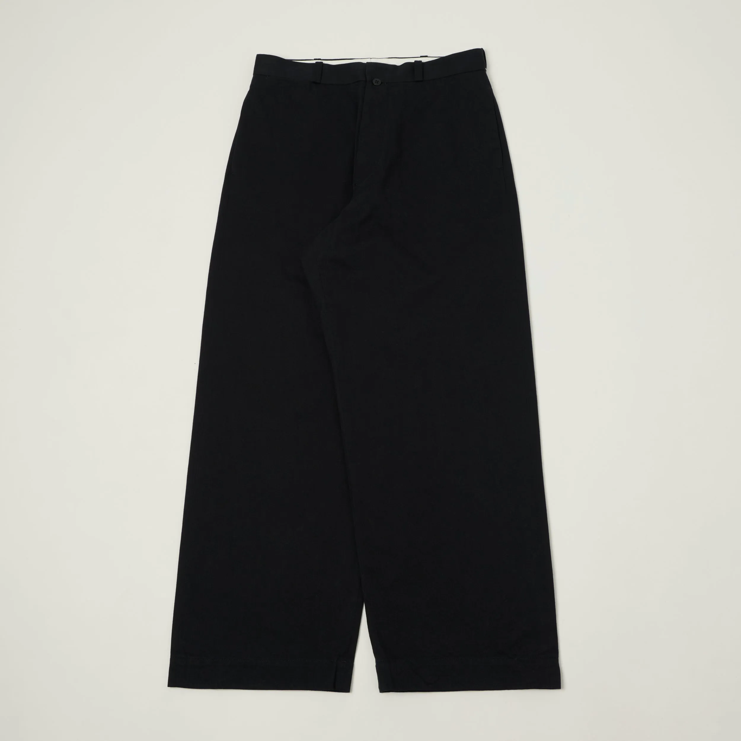 YAECA Wide Leg Classic Chino - Navy sold by Son of a Stag