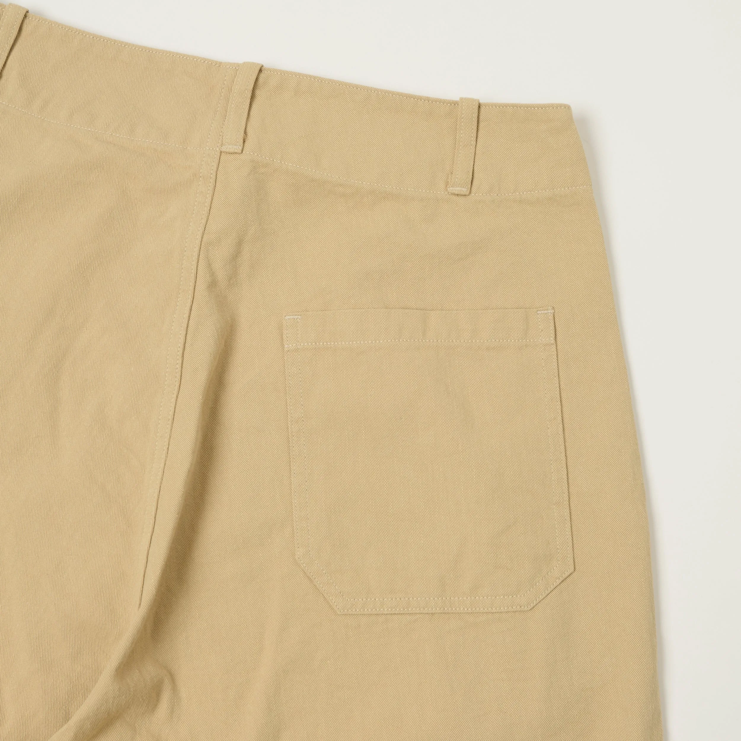 Kaptain Sunshine Cotton Drill Wide Pants - Khaki sold by Son of a Stag product image thumbnail 2