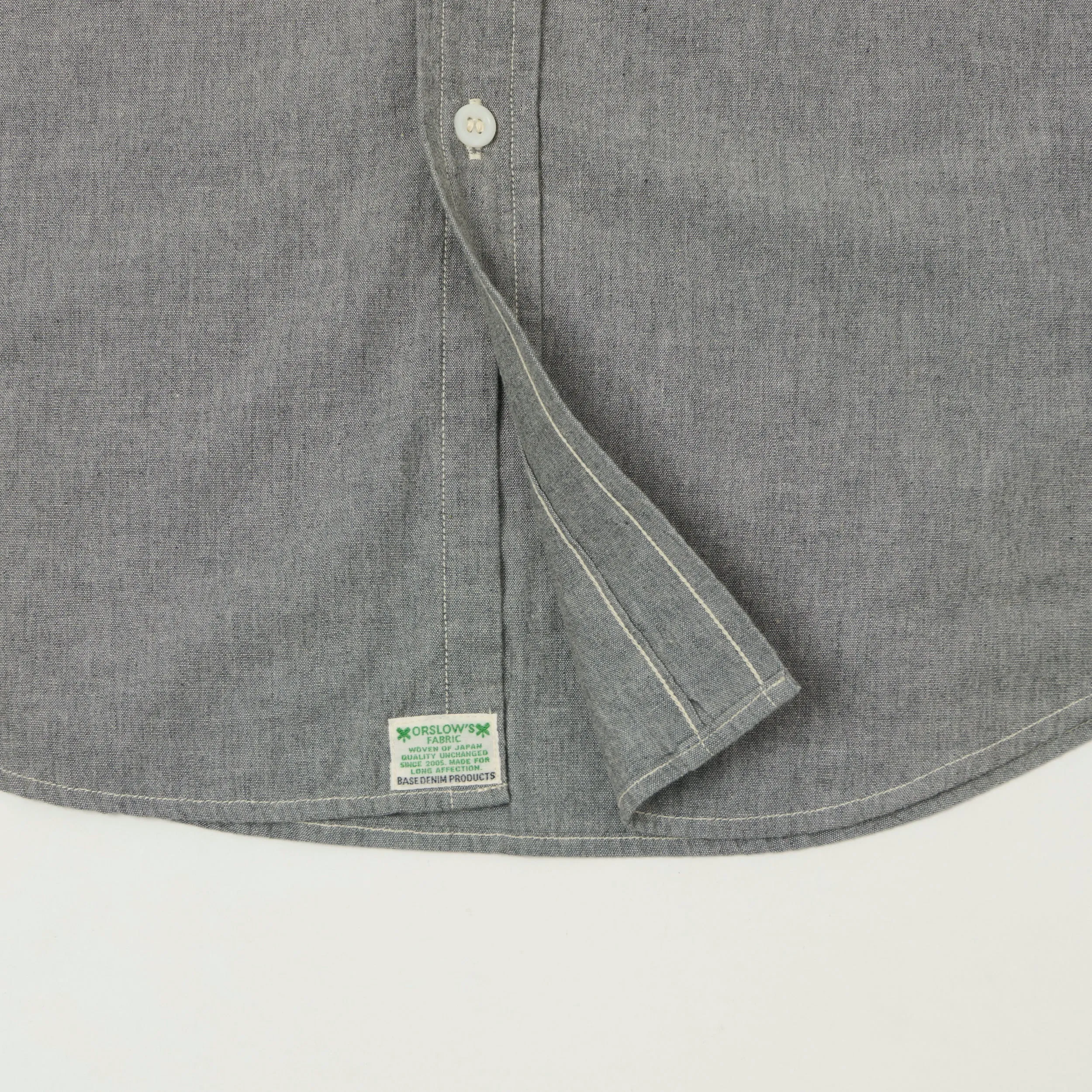 orSlow Short Sleeve Chambray Work Shirt - Grey sold by Son of a Stag product image thumbnail 4