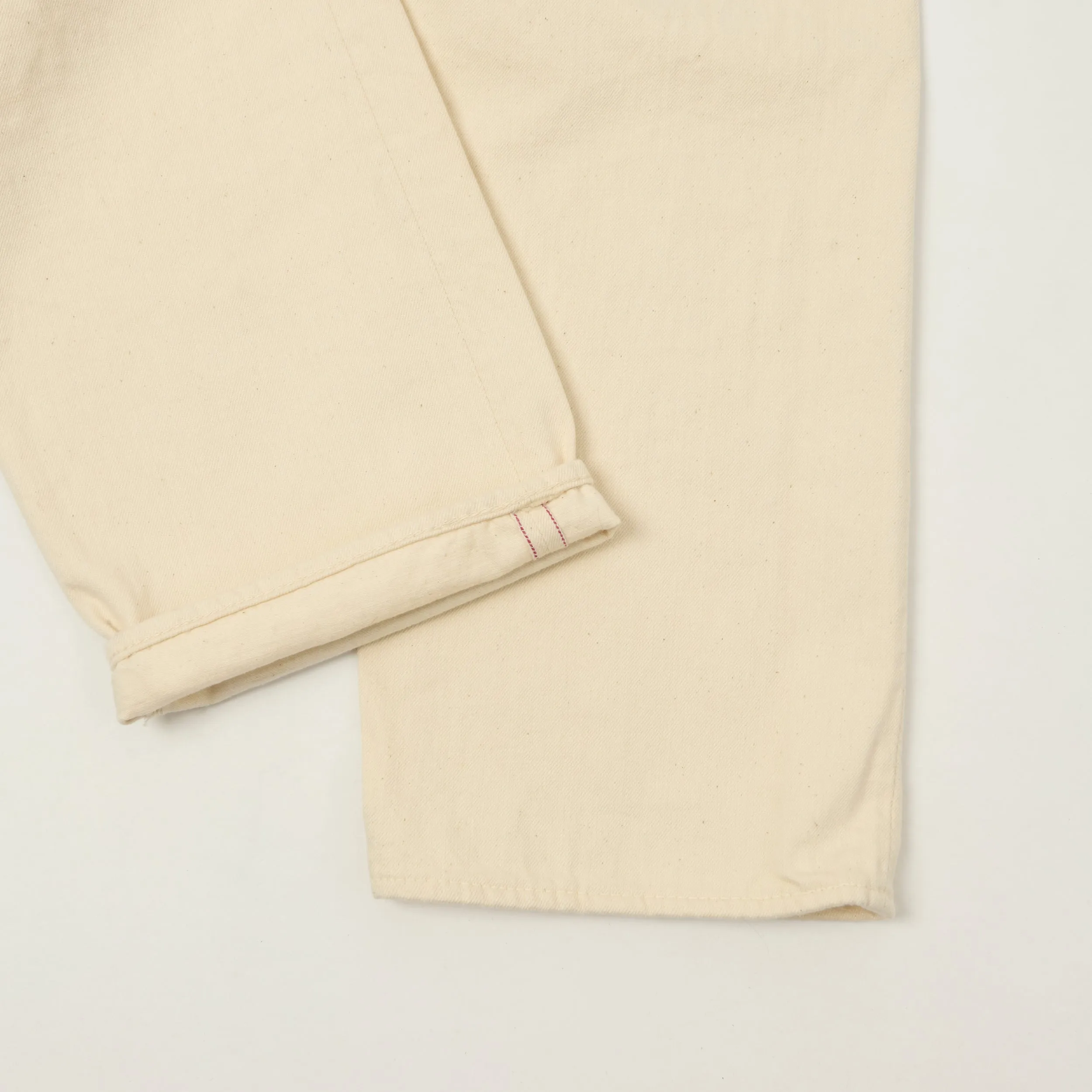 orSlow 'Grandad's' Cinch Back Regular Straight Jean - Ecru sold by Son of a Stag product image thumbnail 3