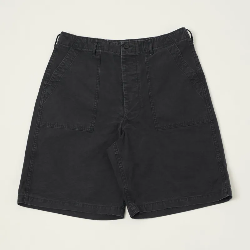 orSlow Lightweight Canvas Summer Fatigue Shorts - Black made by orSlow