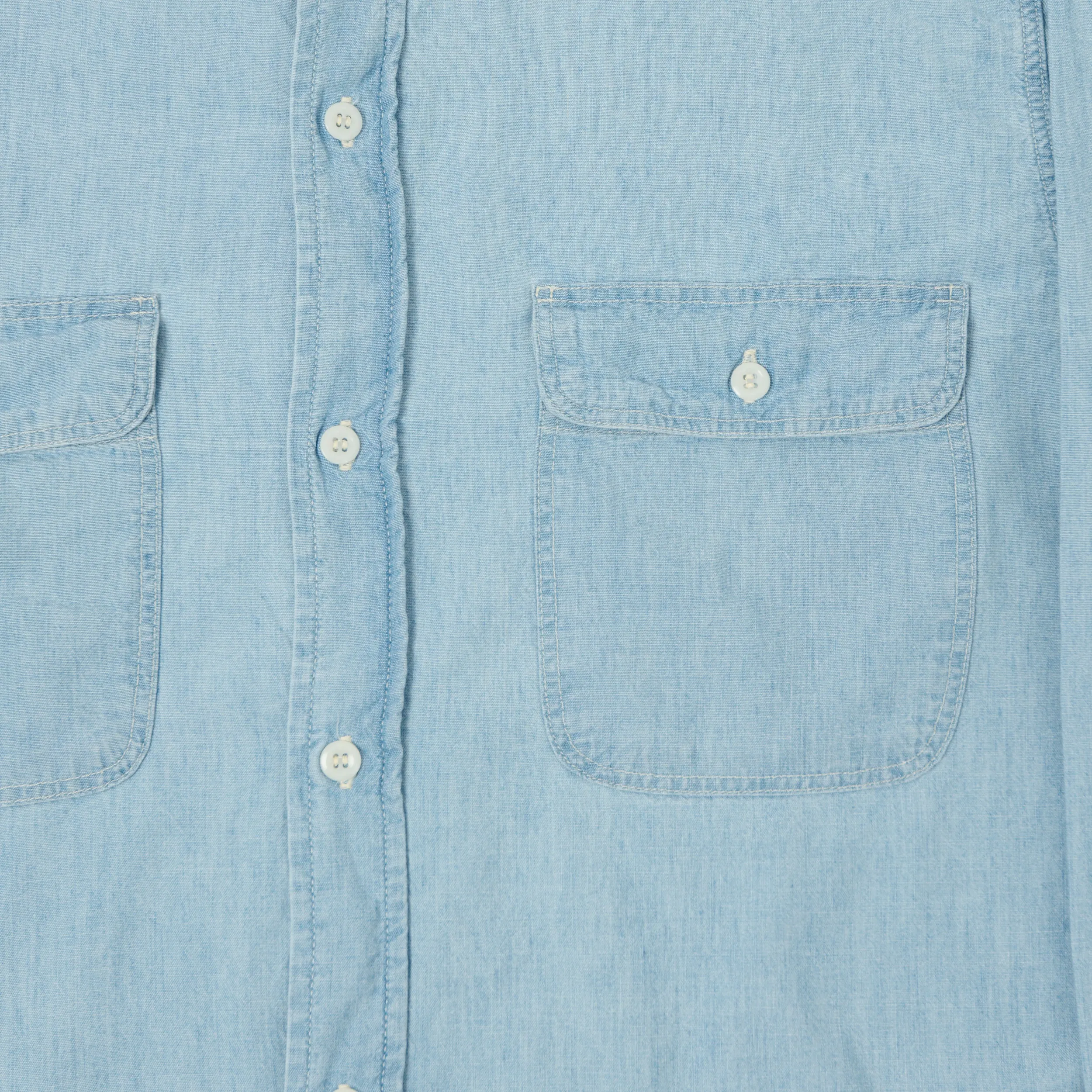 orSlow Vintage Chambray Work Shirt - Bleach Wash sold by Son of a Stag product image thumbnail 5