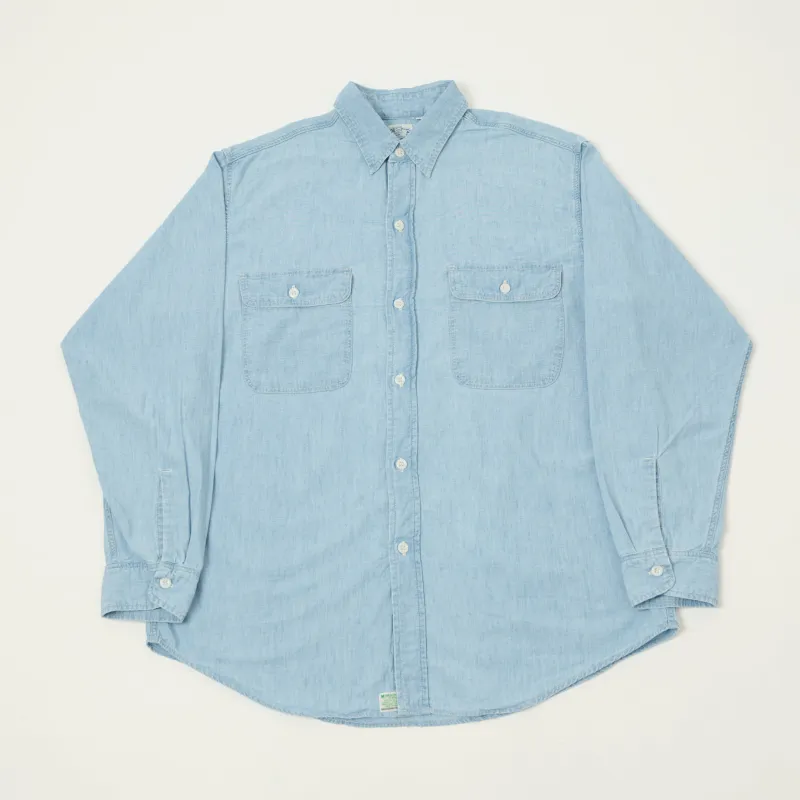 orSlow Vintage Chambray Work Shirt - Bleach Wash made by orSlow