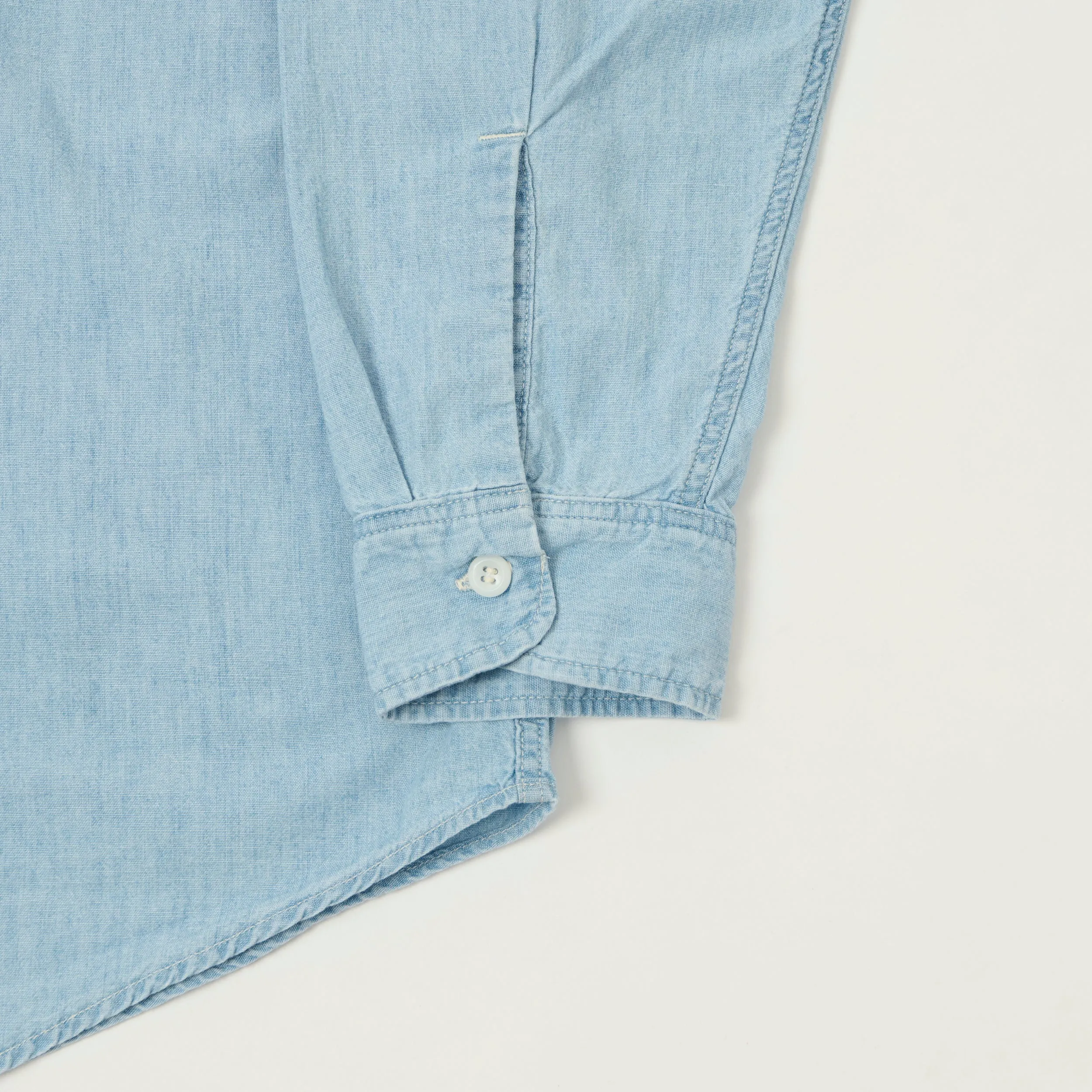 orSlow Vintage Chambray Work Shirt - Bleach Wash sold by Son of a Stag product image thumbnail 4