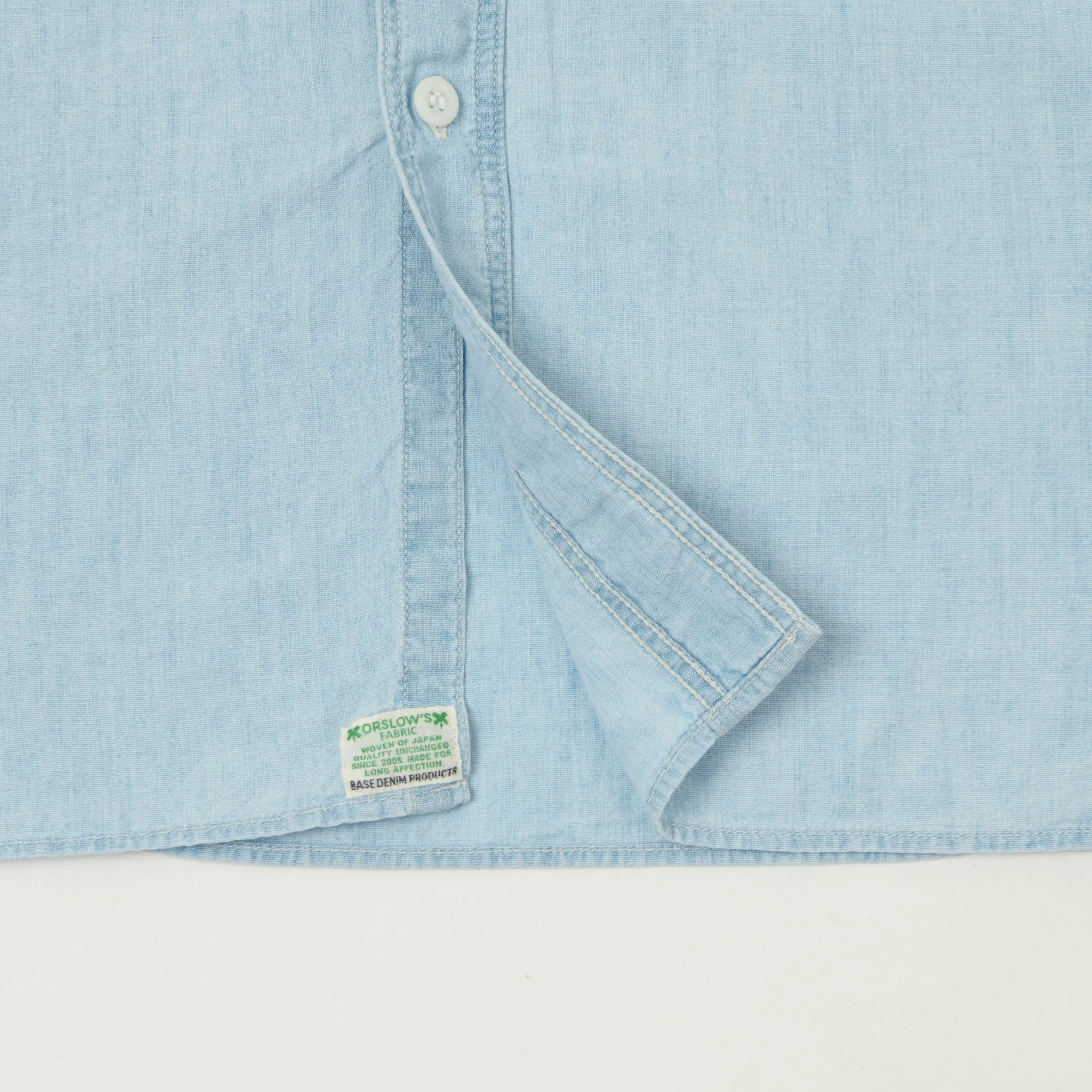 orSlow Vintage Chambray Work Shirt - Sky Blue sold by Son of a Stag product image thumbnail 2