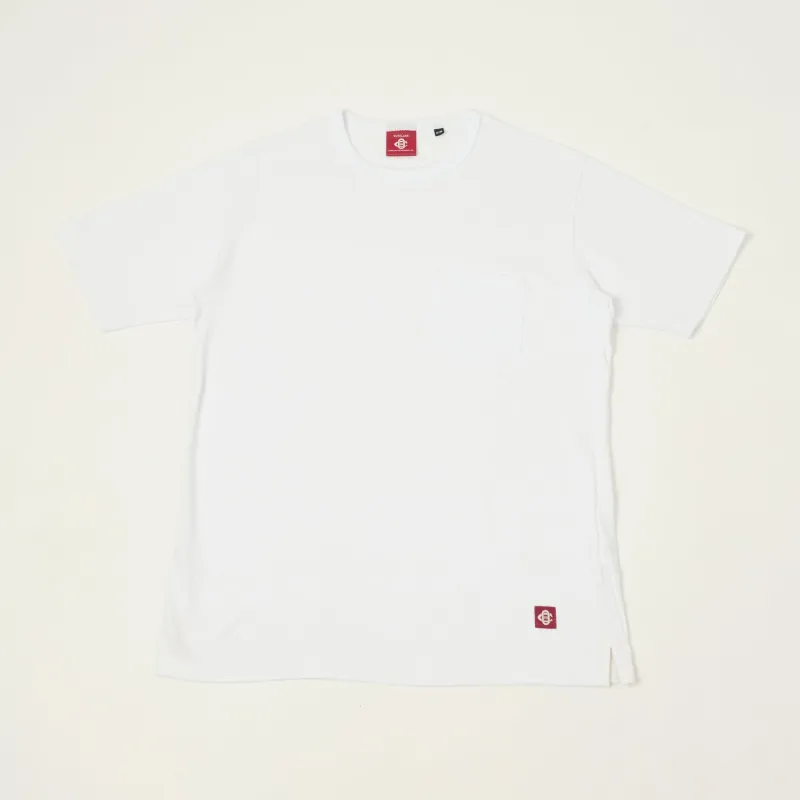 Outclass Slub Knit Pocket T-Shirt - White made by Outclass