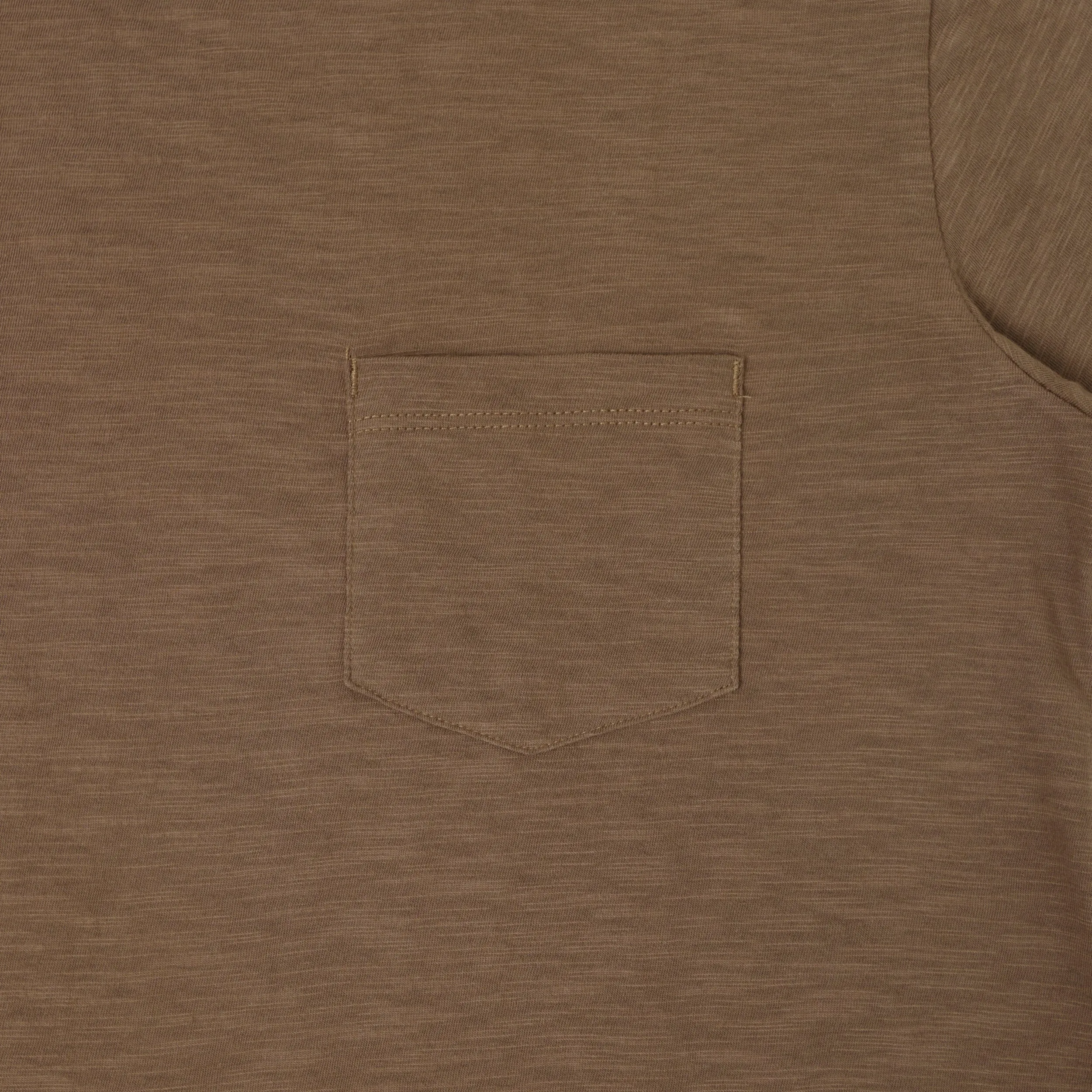 Outclass Slub Knit Pocket T-Shirt - Mocha sold by Son of a Stag product image thumbnail 3