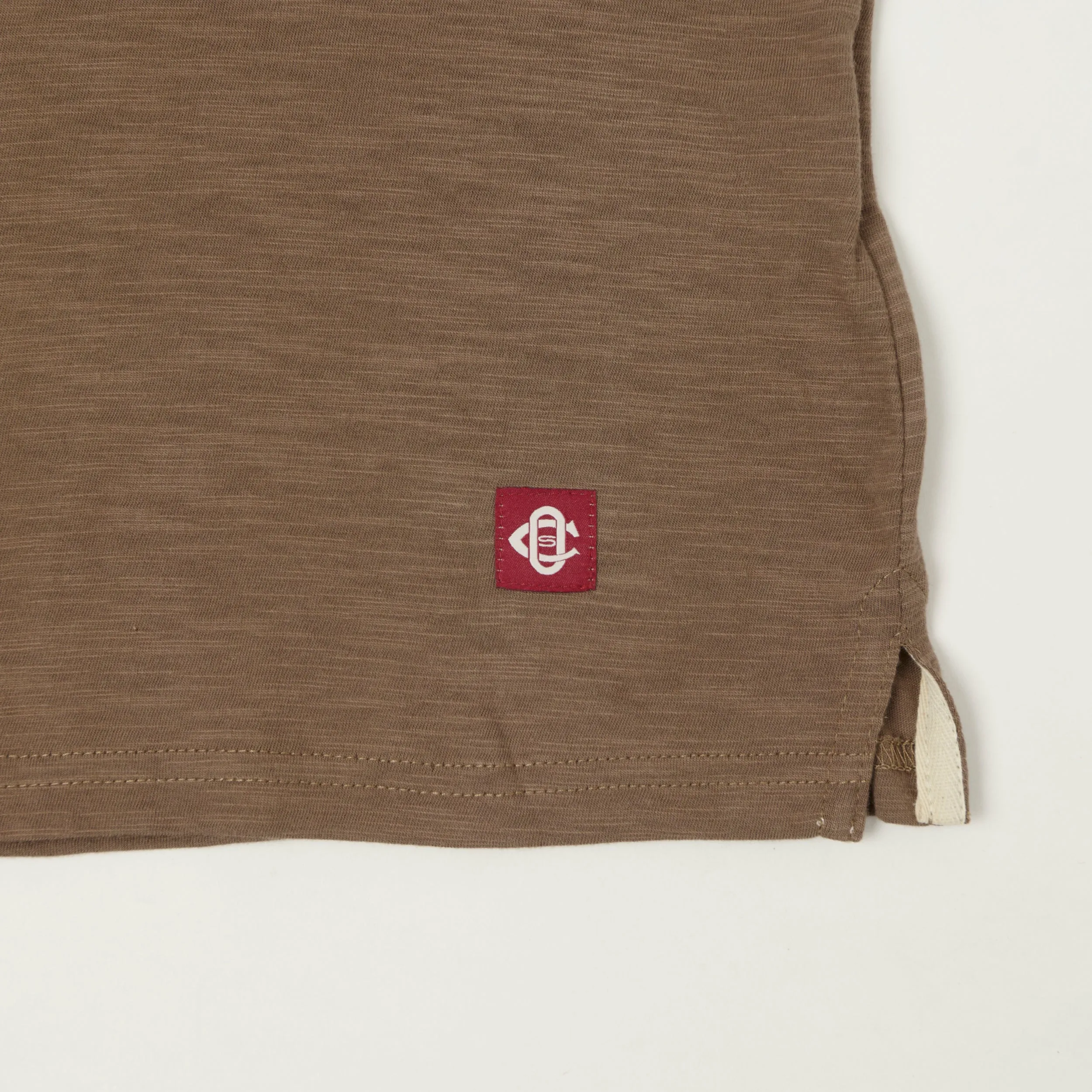 Outclass Slub Knit Pocket T-Shirt - Mocha sold by Son of a Stag product image thumbnail 4