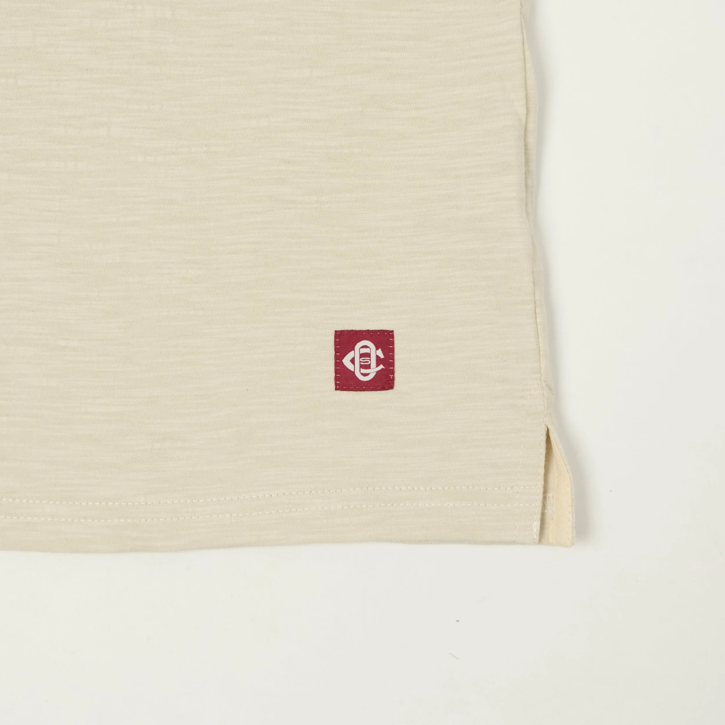 Outclass Slub Knit Pocket T-Shirt - Birch sold by Son of a Stag product image thumbnail 4