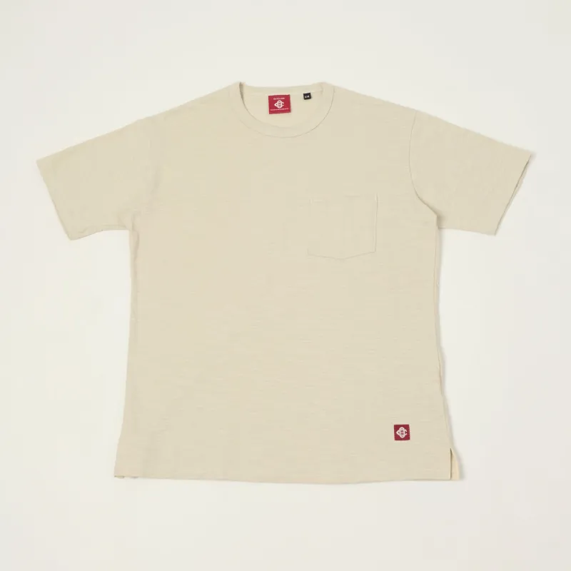 Outclass Slub Knit Pocket T-Shirt - Birch made by Outclass