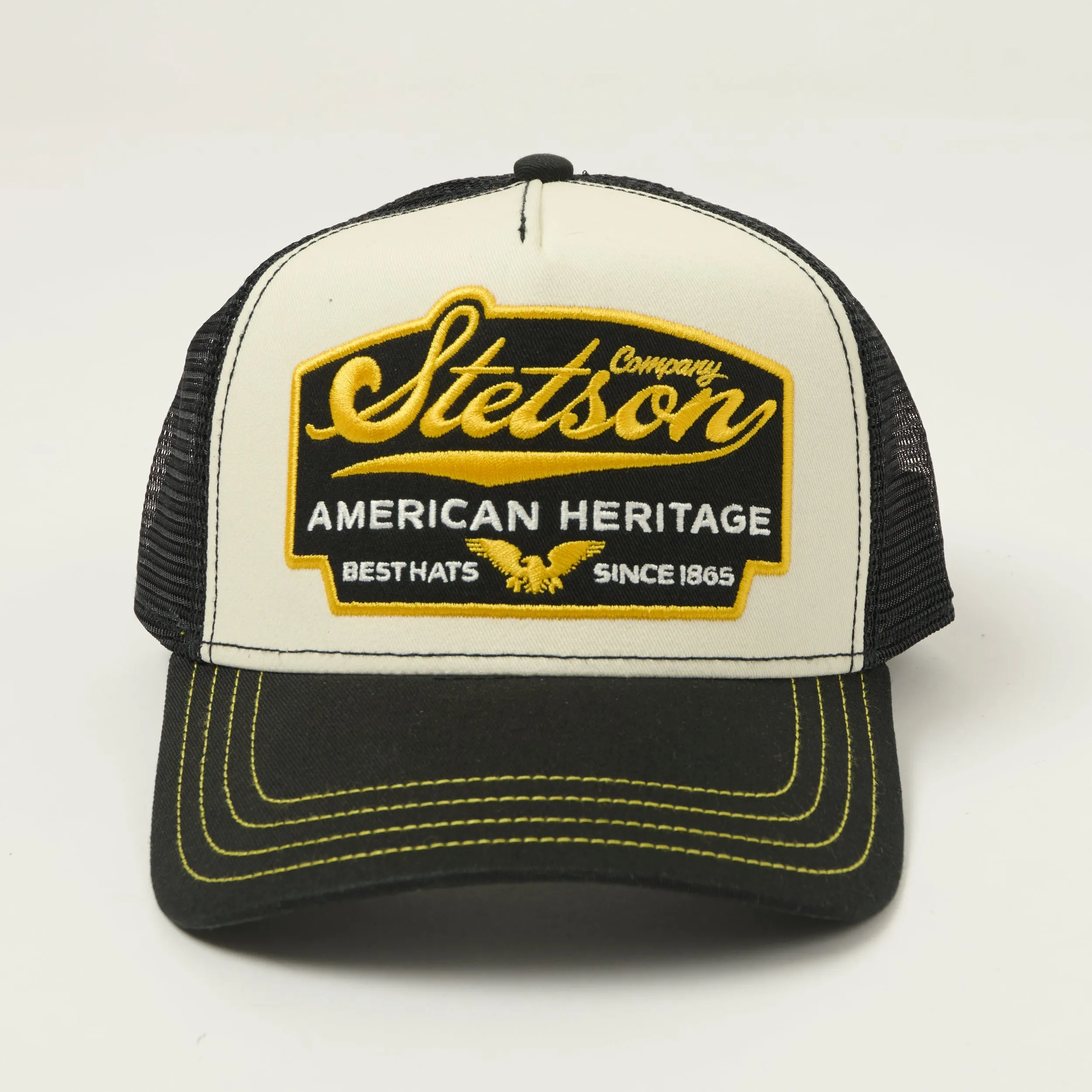 Stetson 'American Heritage' Trucker Cap - Black/White sold by Son of a Stag product image thumbnail 2