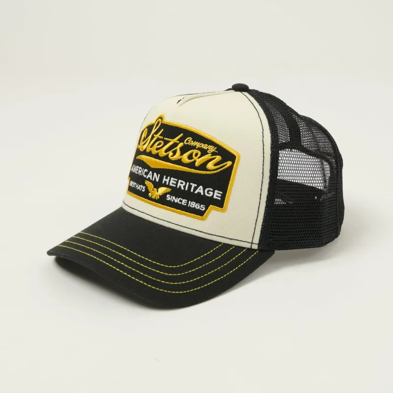 Stetson 'American Heritage' Trucker Cap - Black/White made by Stetson