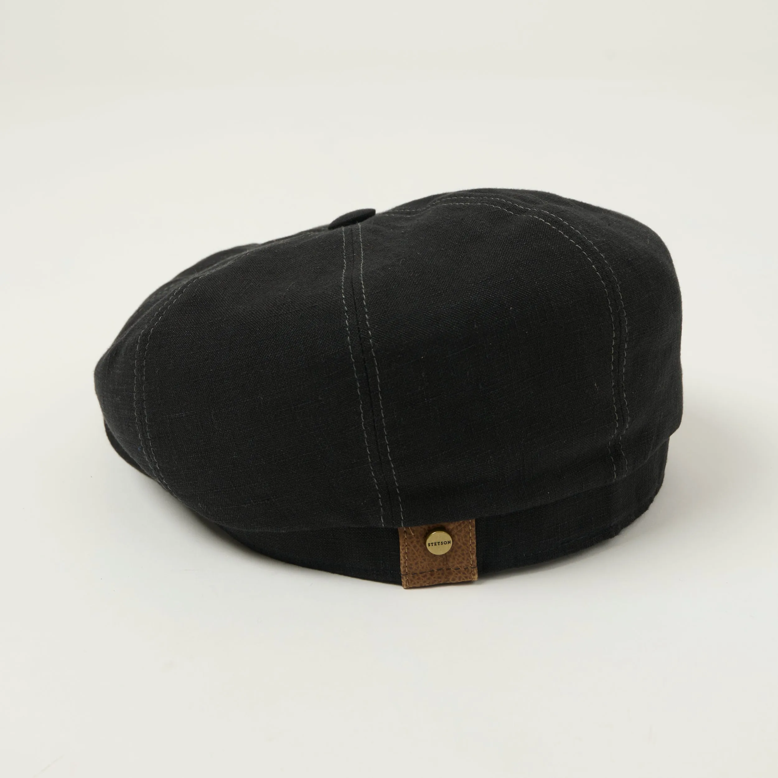 Stetson Hatteras Linen Flat Cap - Jet Black sold by Son of a Stag product image thumbnail 3
