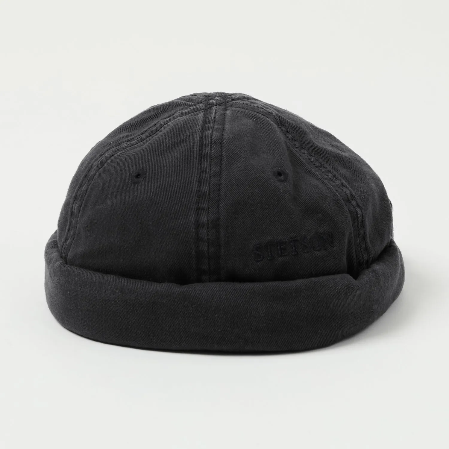 Stetson Cotton Docker Cap - Black sold by Son of a Stag