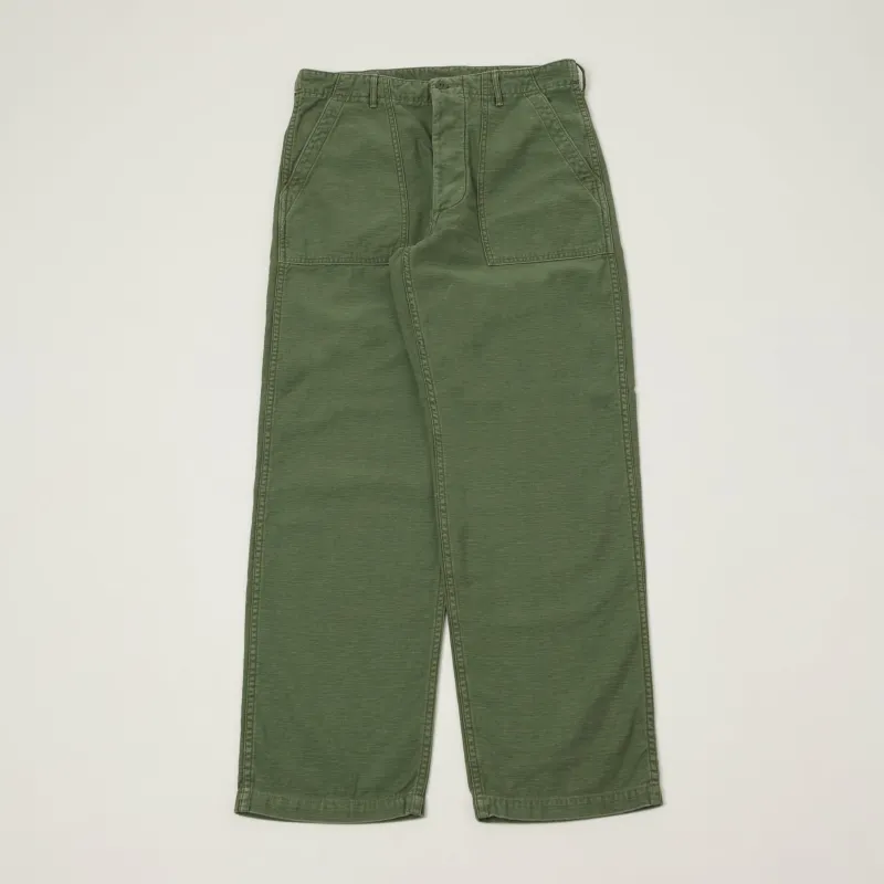 orSlow U.S. Army Fatigue Trousers - Green Used Wash made by orSlow
